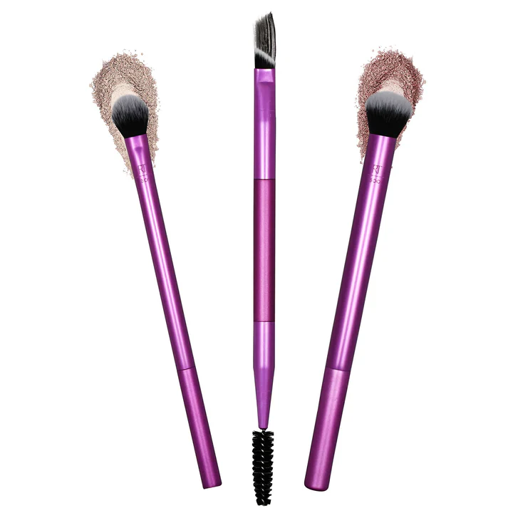 Real Techniques Eye Shade & Blend Makeup Brush Trio, 3 Piece Set - Image 3