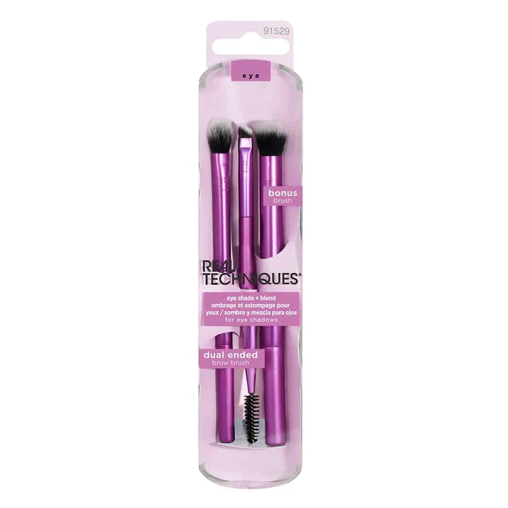 Real Techniques Eye Shade & Blend Makeup Brush Trio 3pc - Image 2