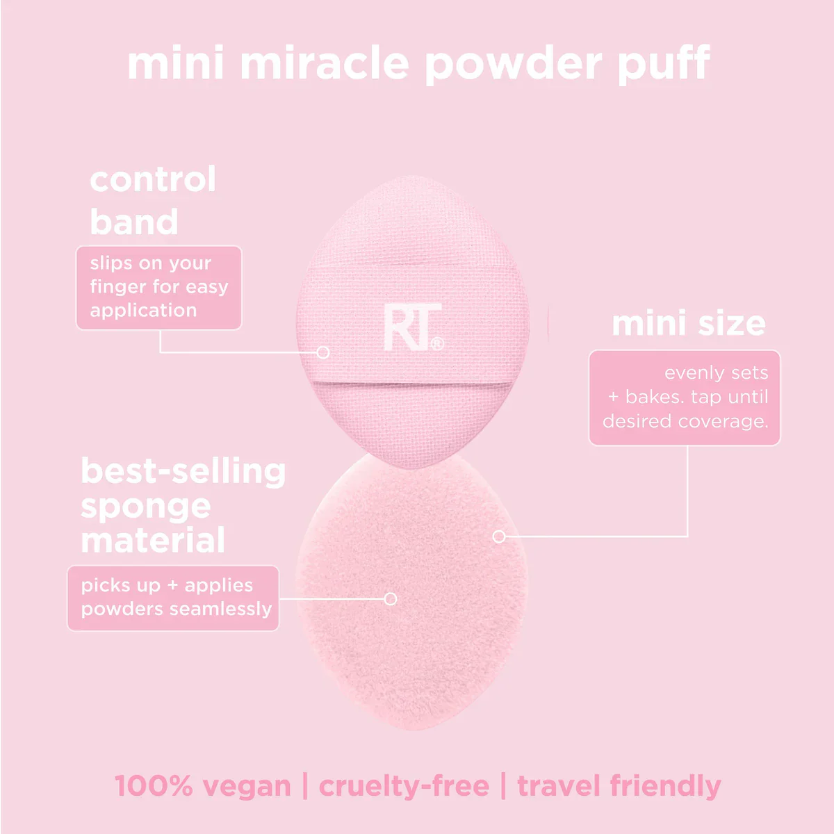 Real Techniques Mini Miracle Powder Puff Trio, 3 Count - Image 6