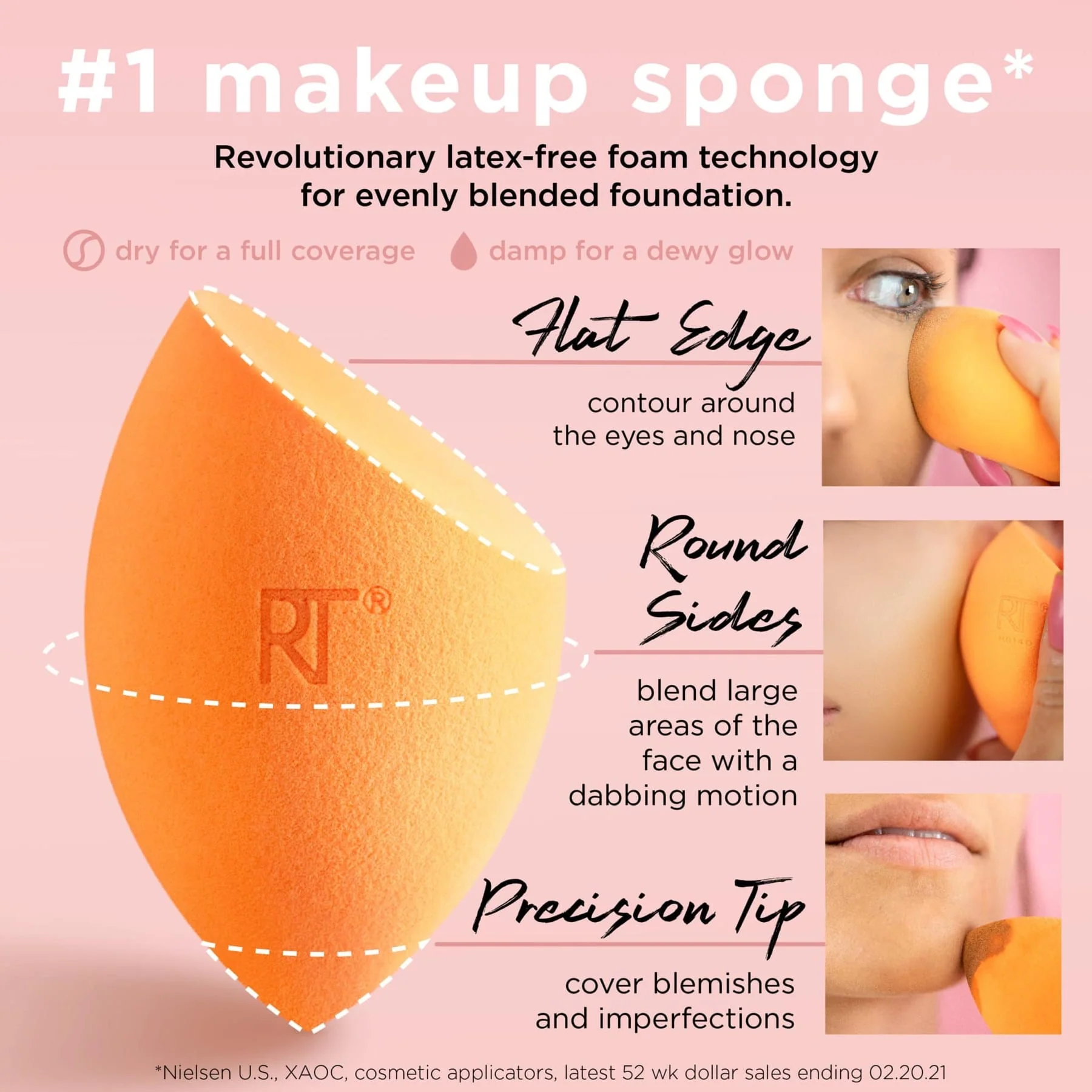 Real Techniques Miracle Complexion Sponge Duo 2pc - Image 8