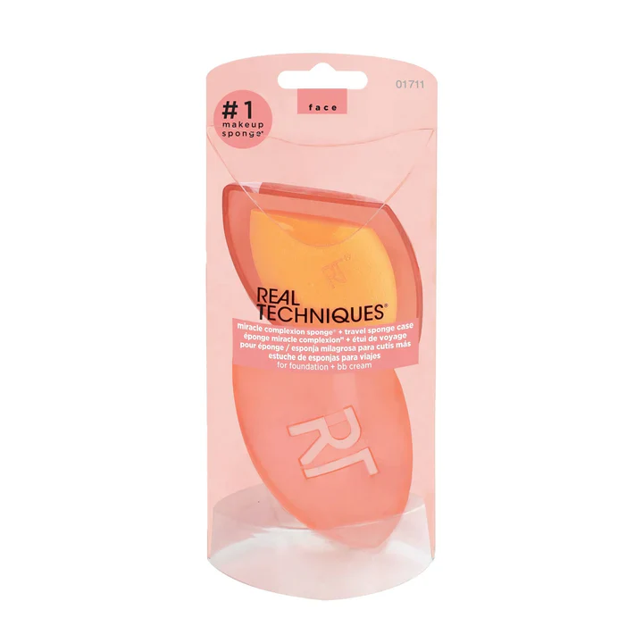 Real Techniques Miracle Complexion Sponge + Travel Case, 2 Piece Set - Image 2