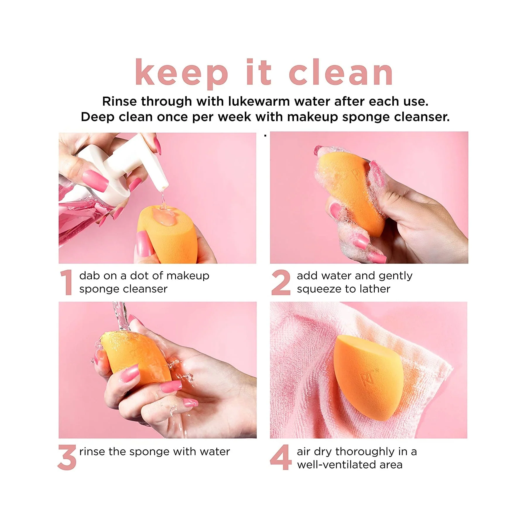 Real Techniques Miracle Complexion Sponges, 4 Piece Set - Image 4