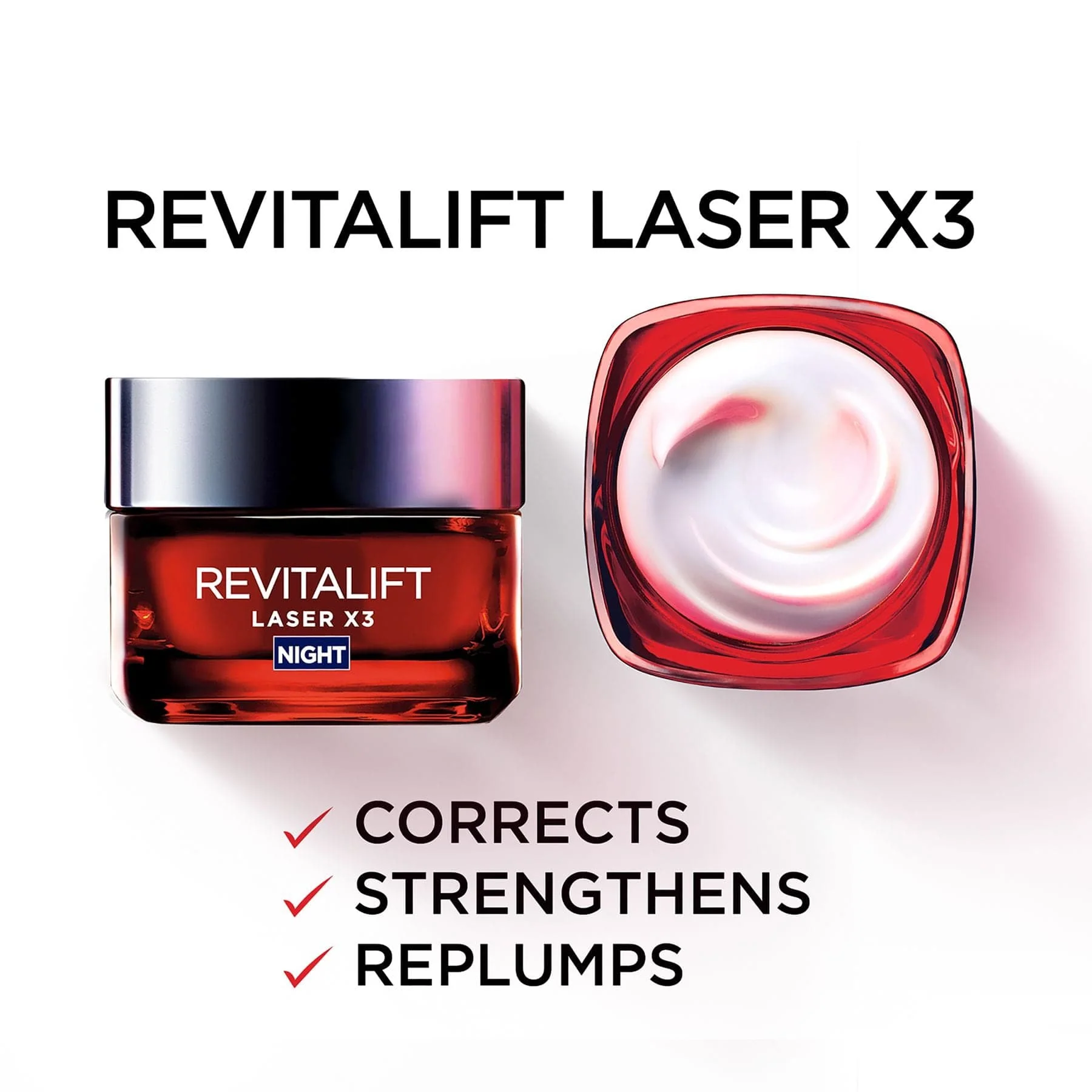 Revitalift Laser X3 Anti-Ageing Night Cream-Mask 50ml - Image 4