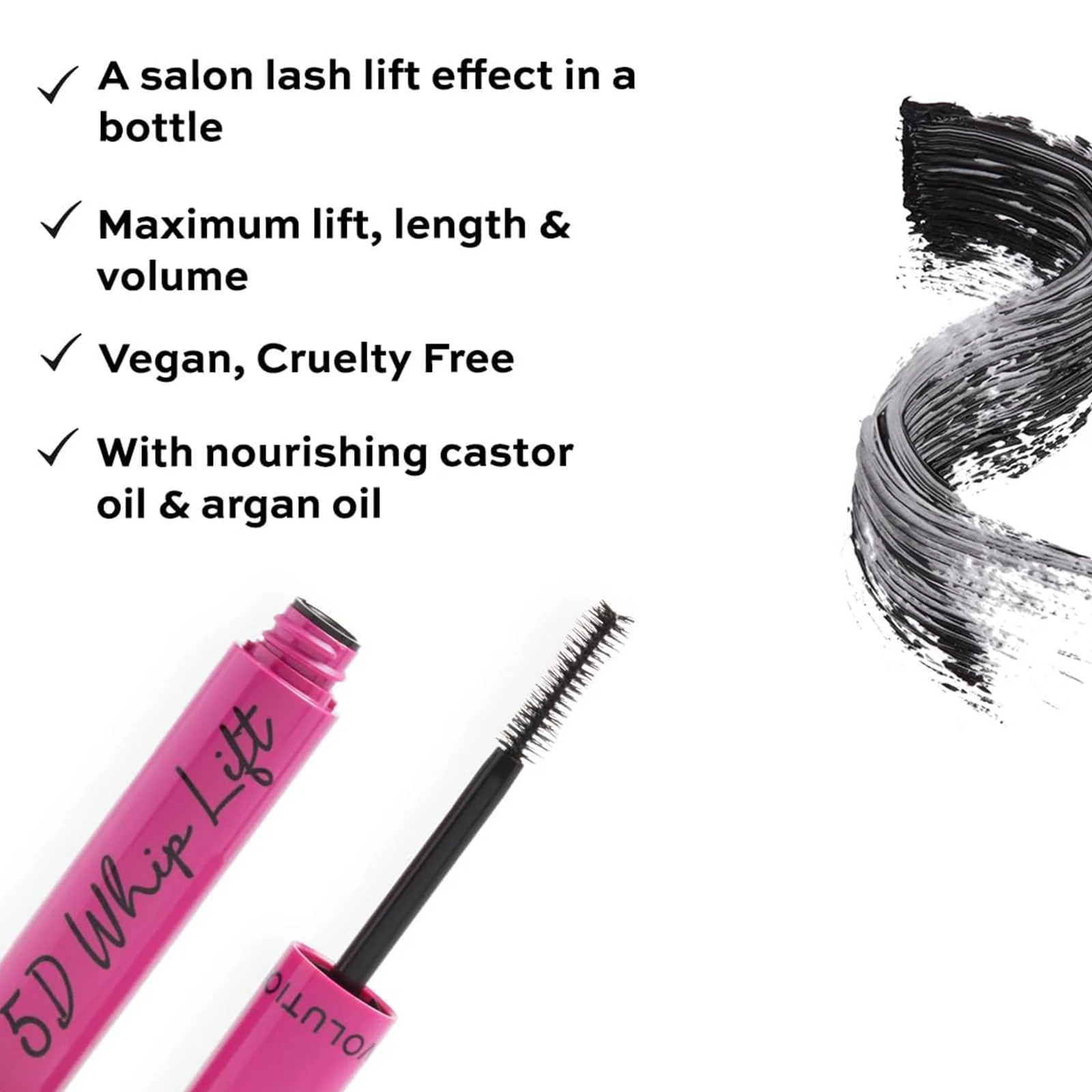 Revolution 5D Whip Lift Mascara Black 12ml - Image 4