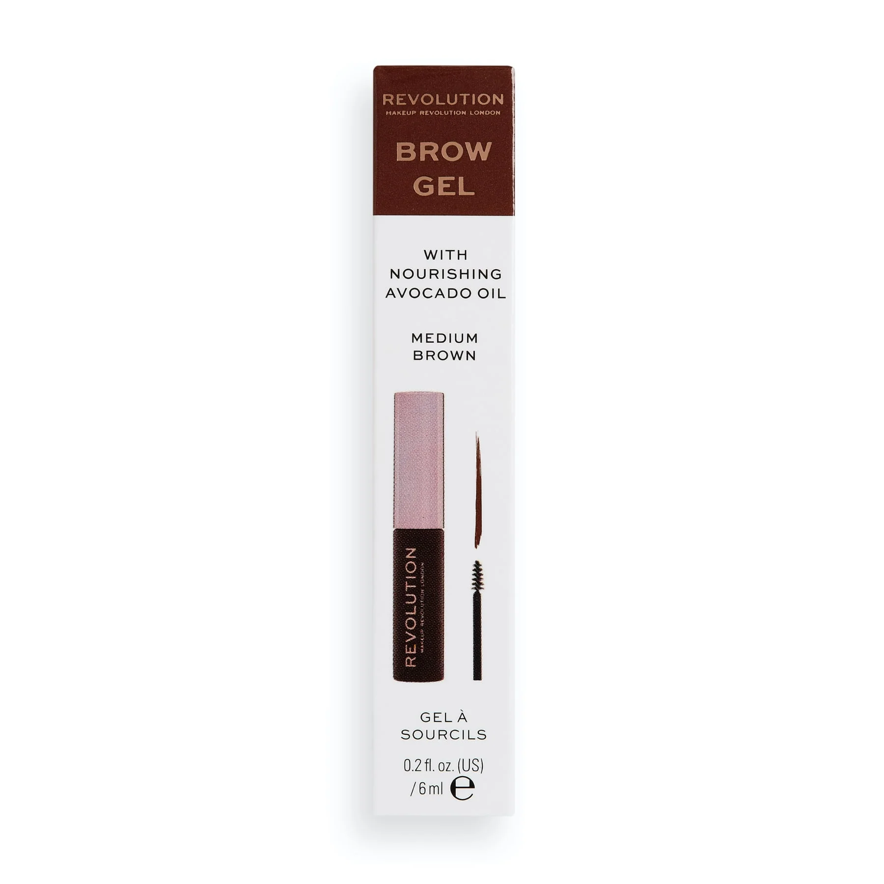 Revolution Brow Gel Medium Brown 6ml - Image 3