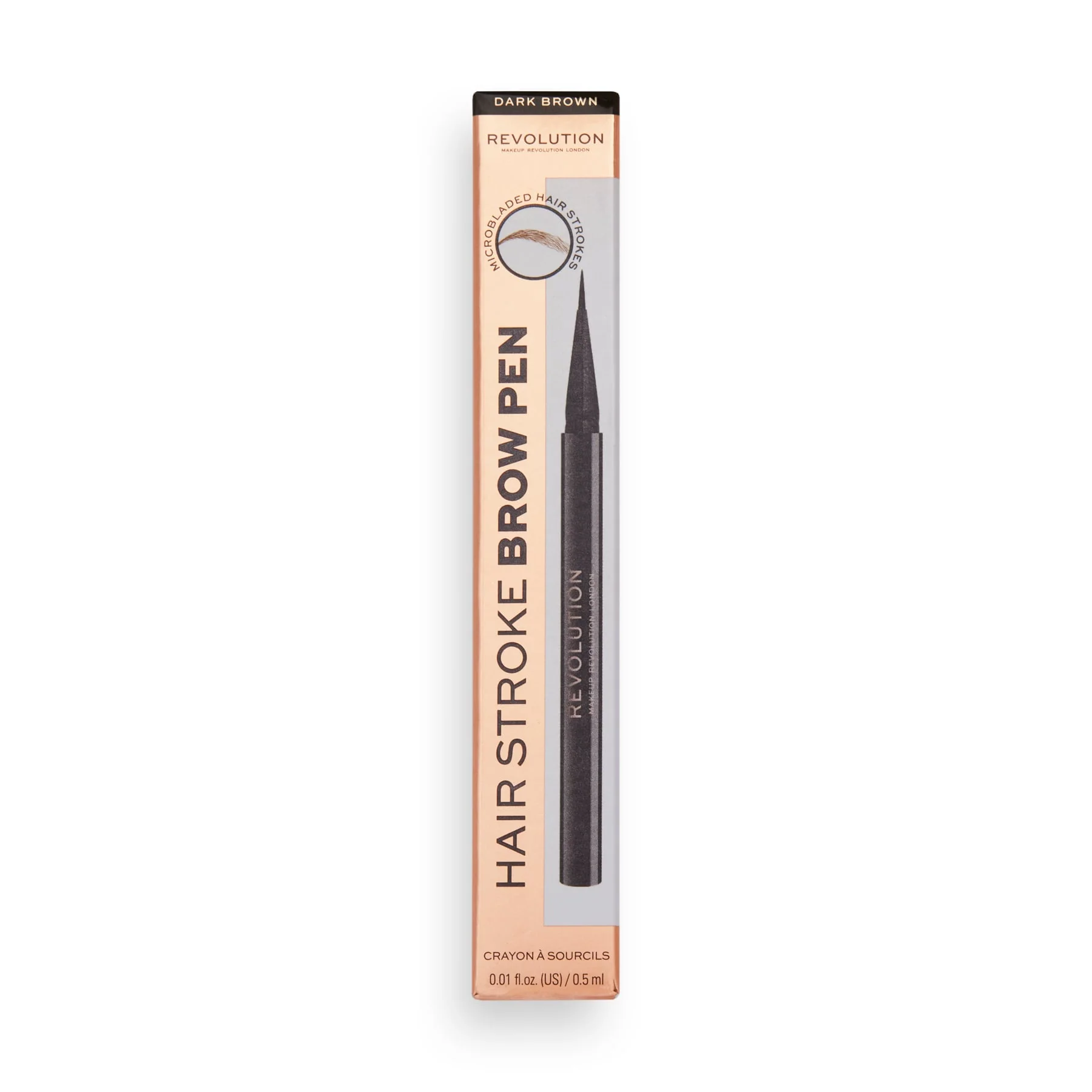 Revolution Hair Stroke Brow Pen Dark Brown - Image 4