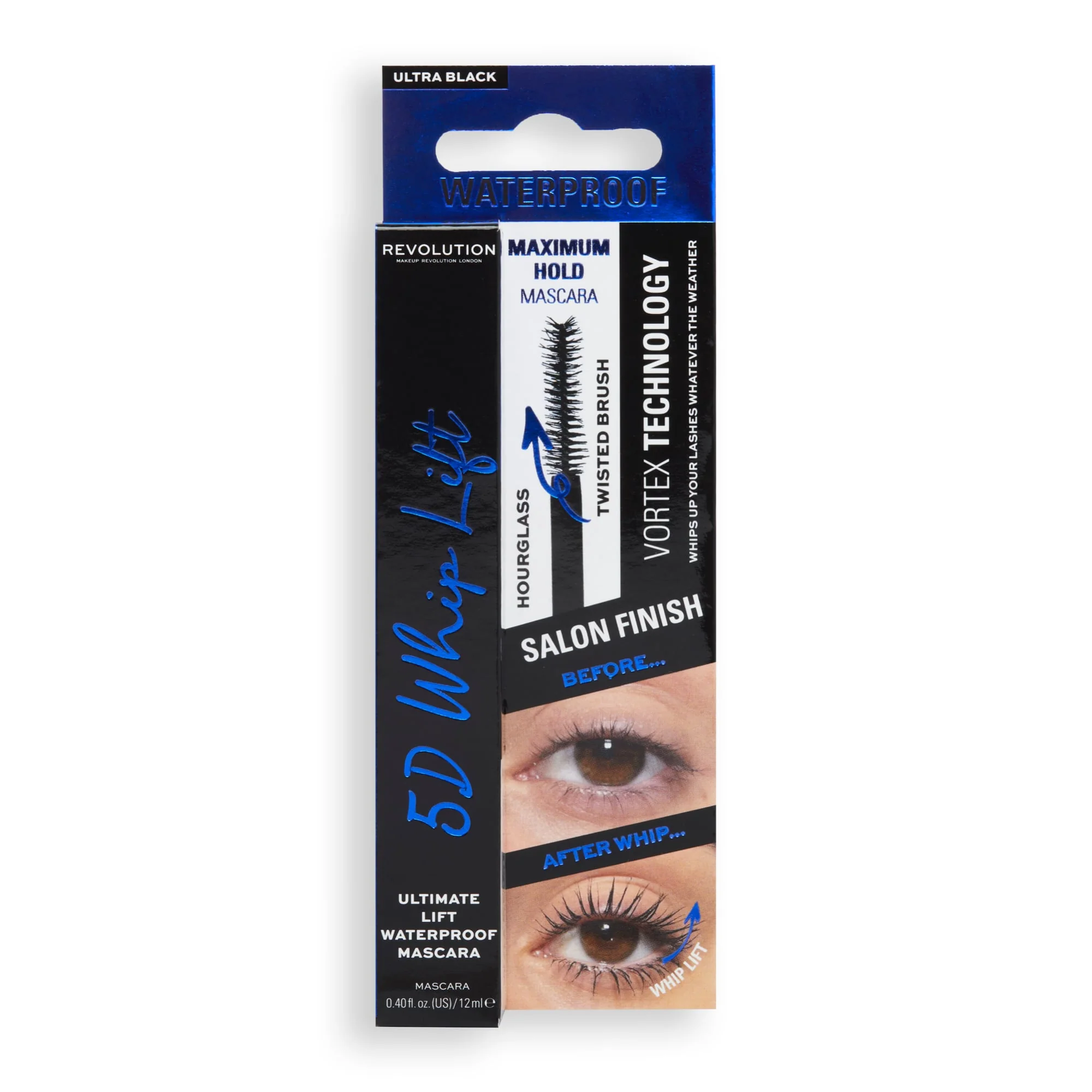 Revolution Makeup Revolution 5D Whip Lift Waterproof Mascara Black - Image 3