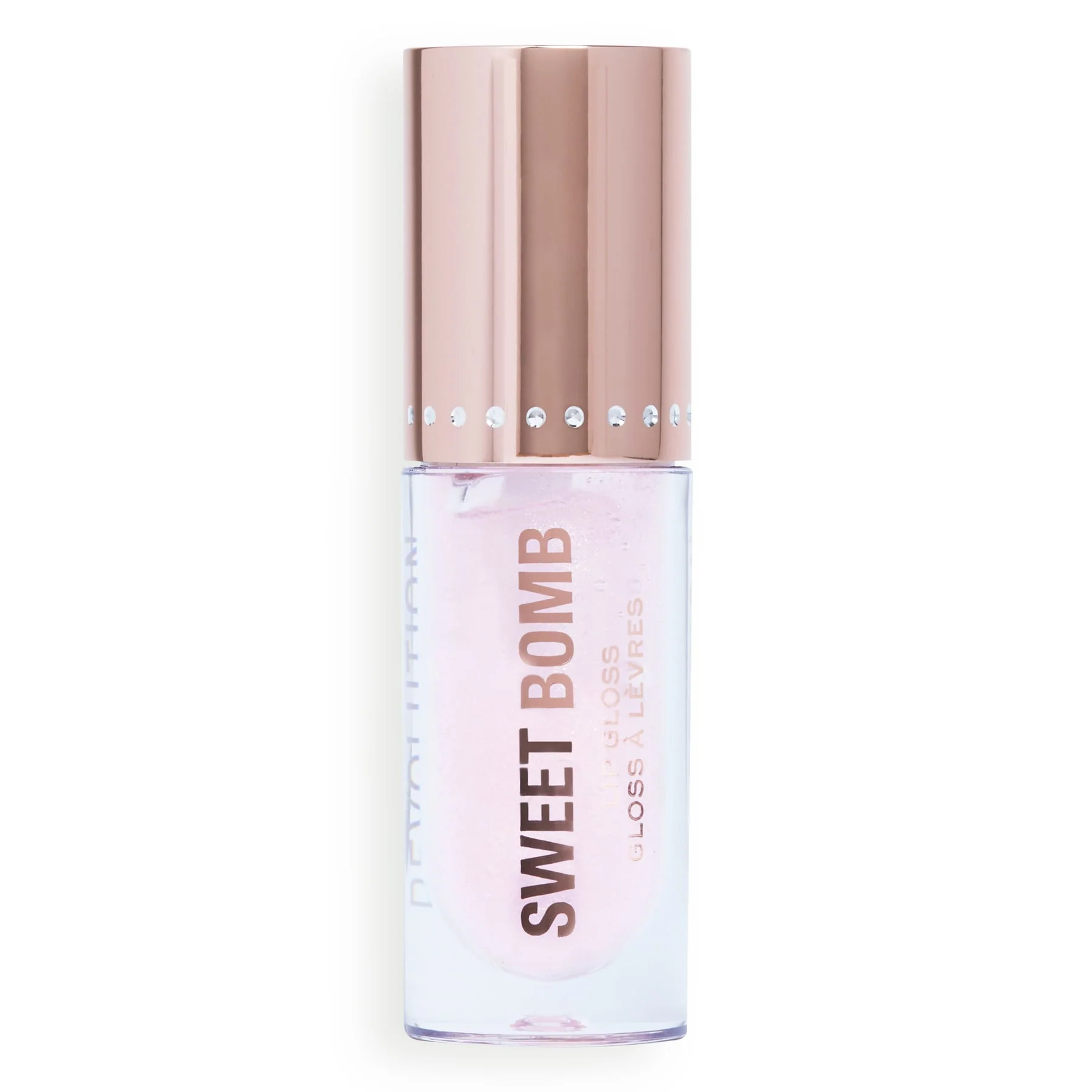 Revolution Y2K Baby Sweet Bomb Lip Gloss Candyfloss Pink Glitter - Image 5