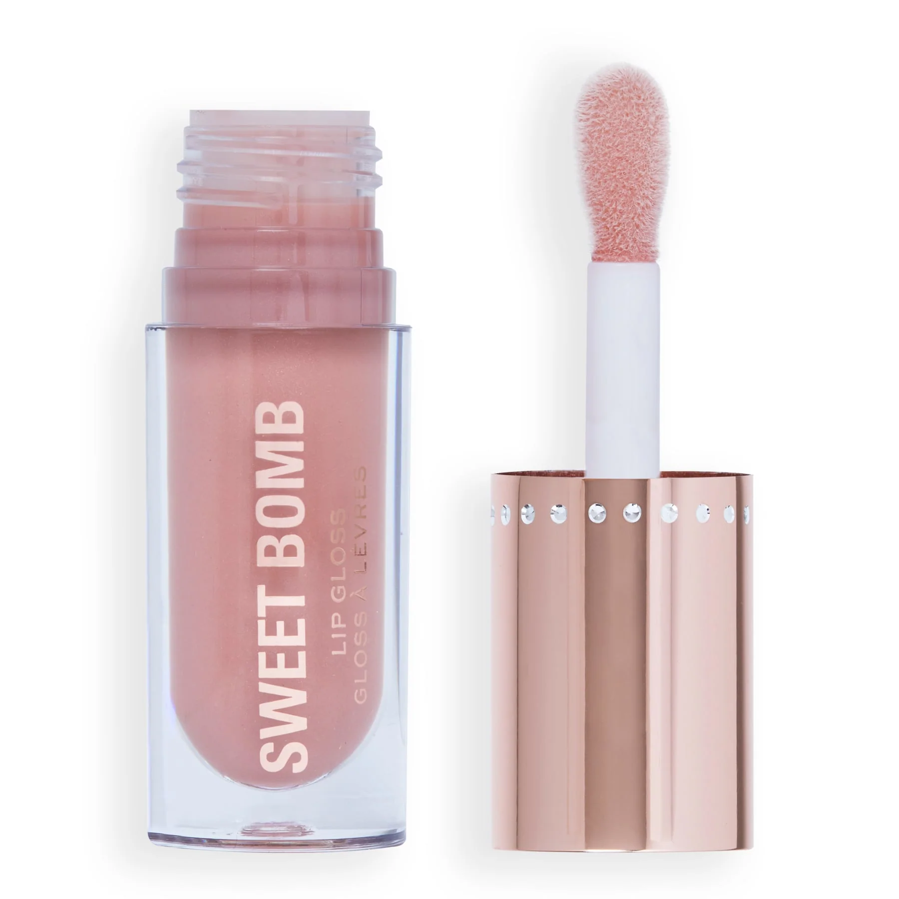 Revolution Y2K Baby Sweet Bomb Lip Gloss Candyfloss Pink Glitter - Image 9