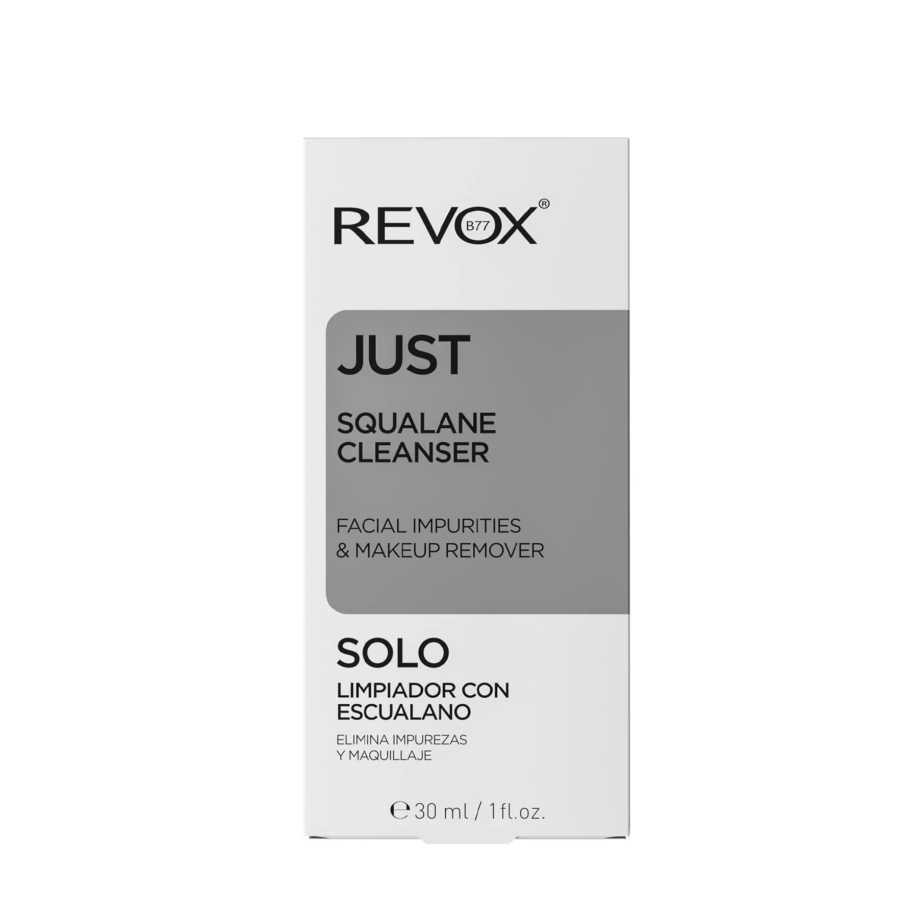 Revox B77 Just Squalane Cleanser Facial Impurities & Makeup Remover 30ml - Image 3