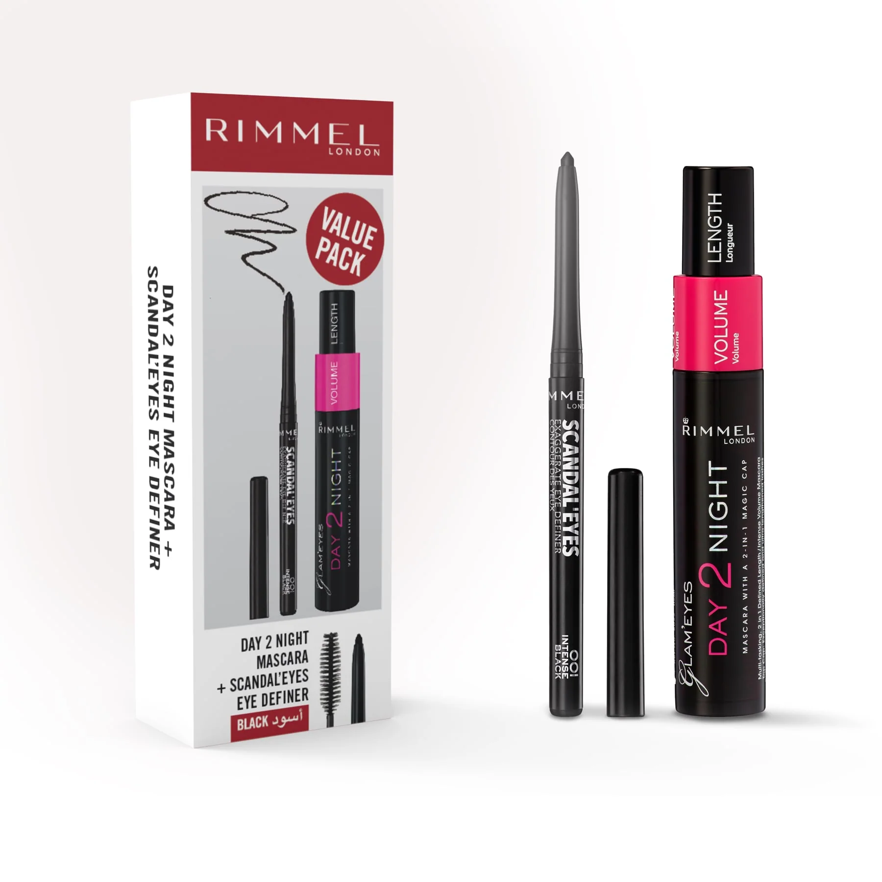 Rimmel Day 2 Night + Scandaleyes Eye Definer Kit - Image 2