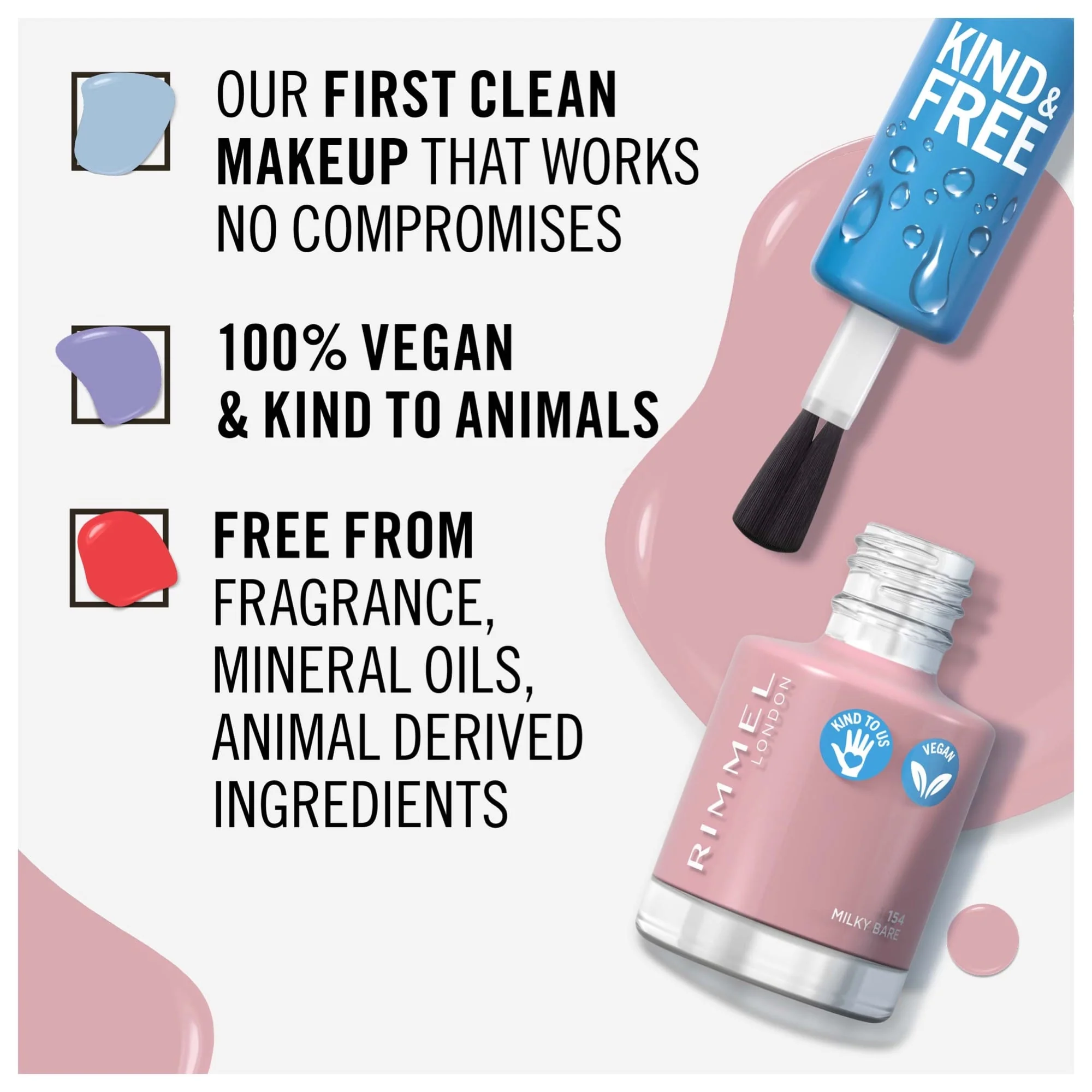 Rimmel KIND & FREE Clean Nail Polish 8ml - Image 18