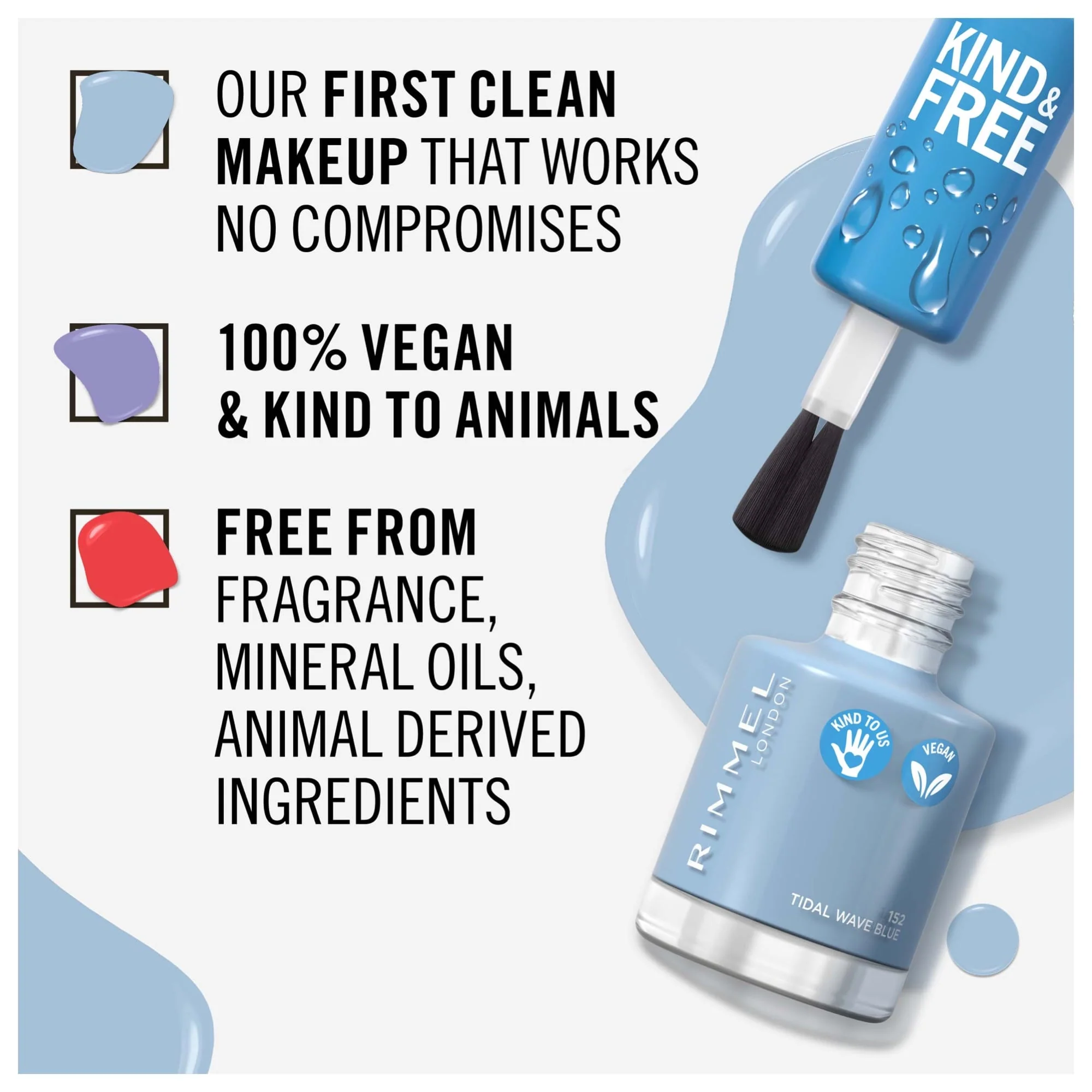 Rimmel KIND & FREE Clean Nail Polish 8ml - Image 32