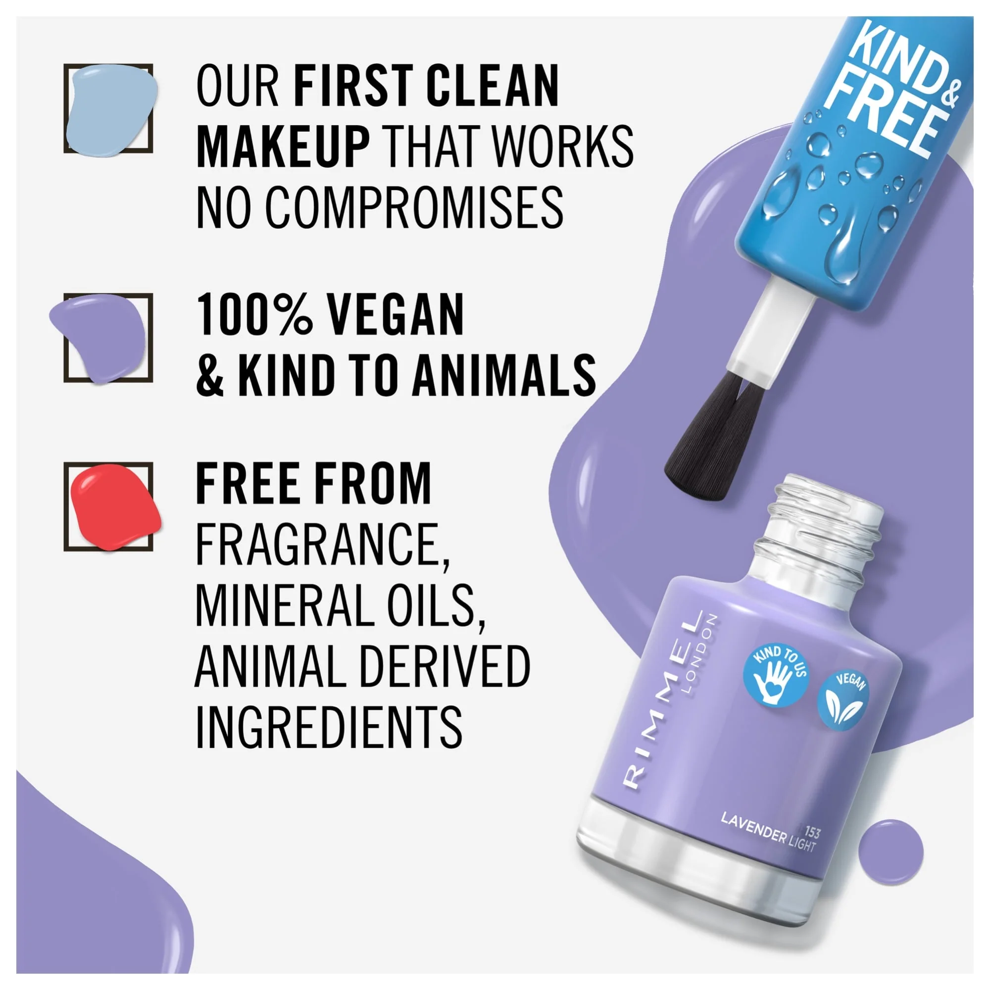 Rimmel KIND & FREE Clean Nail Polish 8ml - Image 4