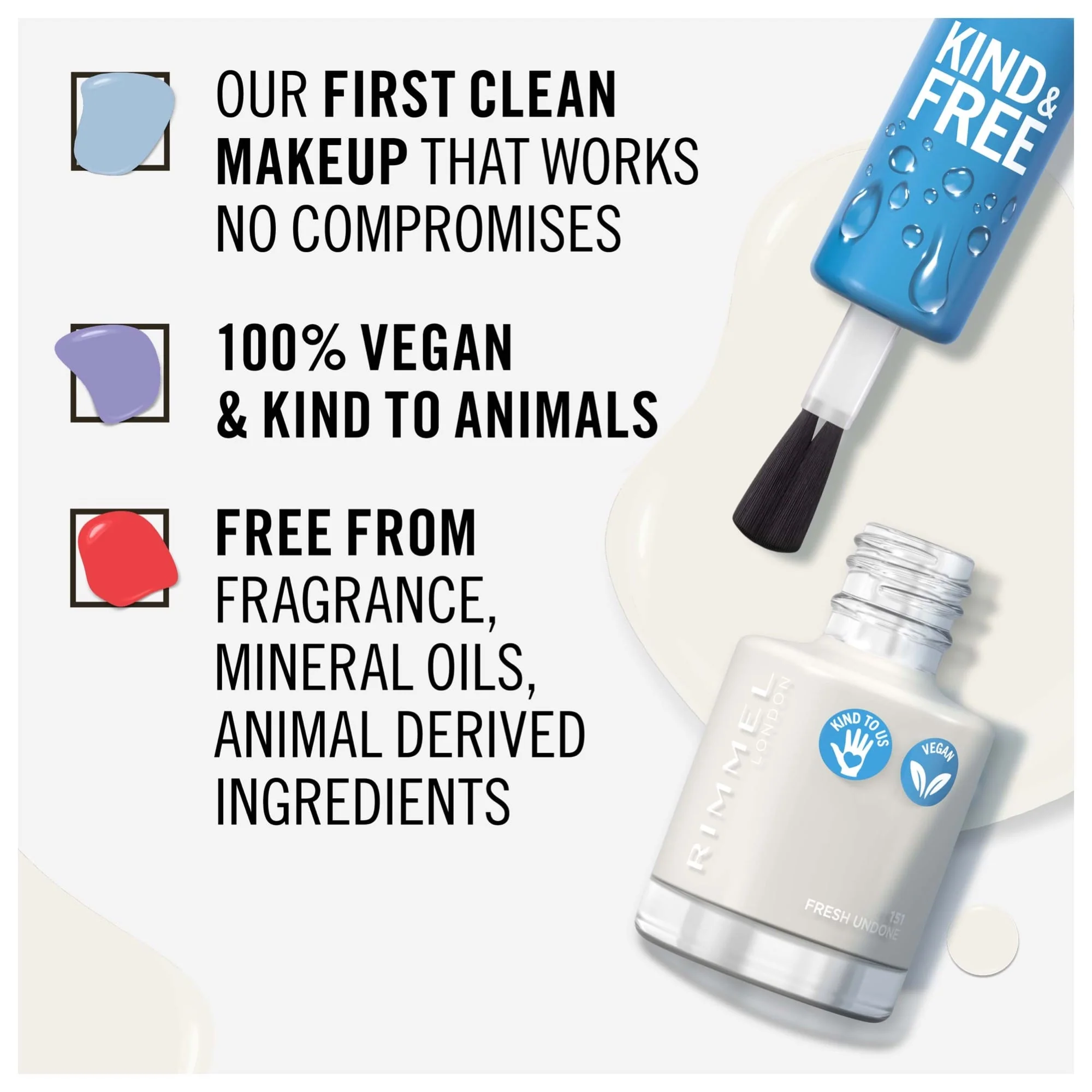 Rimmel KIND & FREE Clean Nail Polish 8ml - Image 53