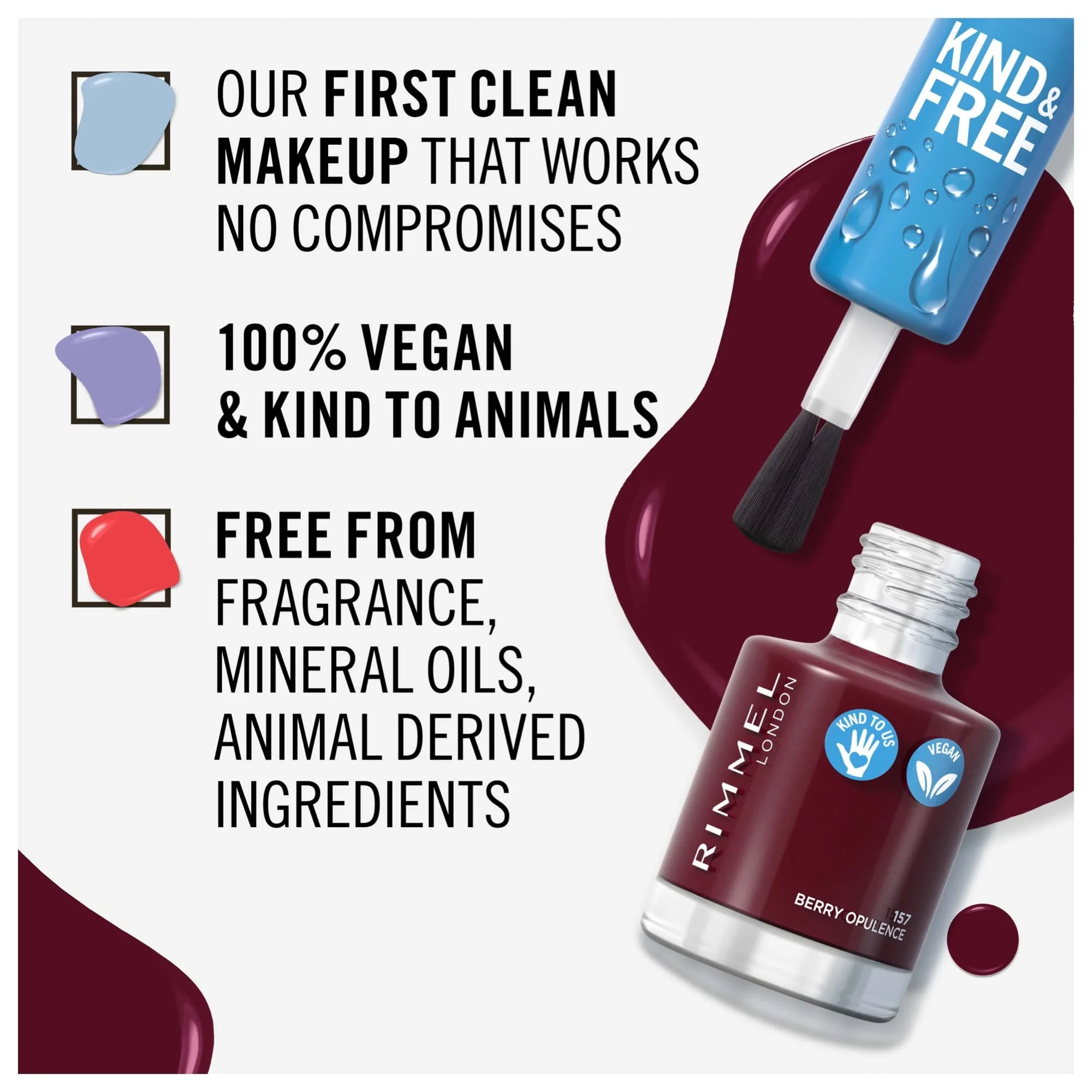Rimmel KIND & FREE Clean Nail Polish 8ml - Image 67