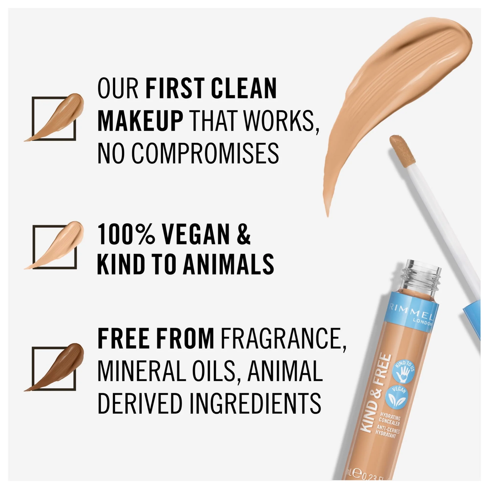 Rimmel KIND & FREE Hydrating Concealer 7ml - Image 4