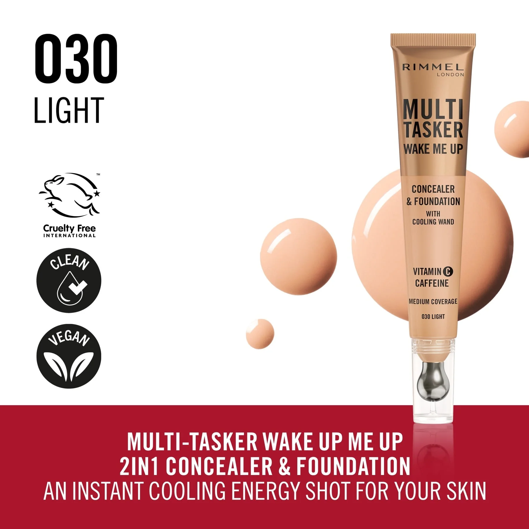Rimmel Multi-tasker Wake Me Up Foundation & Concealer - Image 10