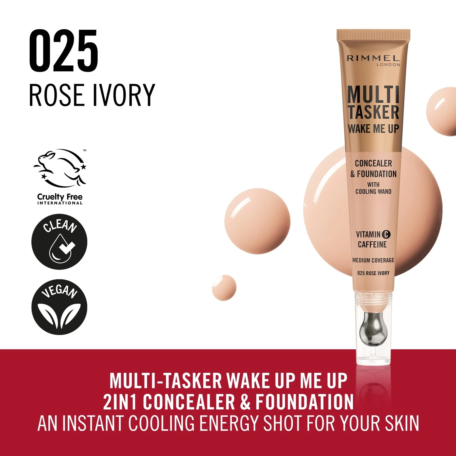 Rimmel Multi-tasker Wake Me Up Foundation & Concealer - Image 2