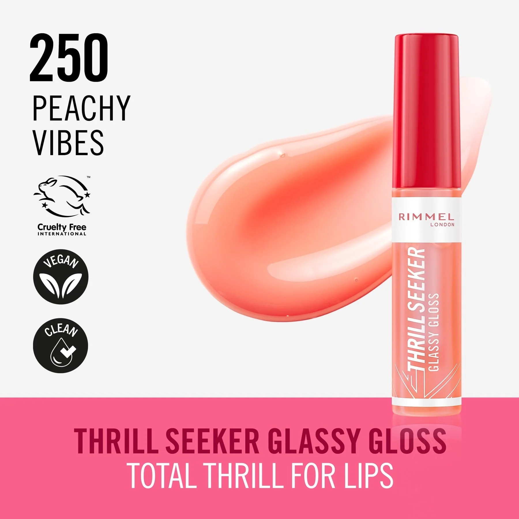 Rimmel Thrill Seeker Glassy Gloss Lip Gloss 10ml - Image 18