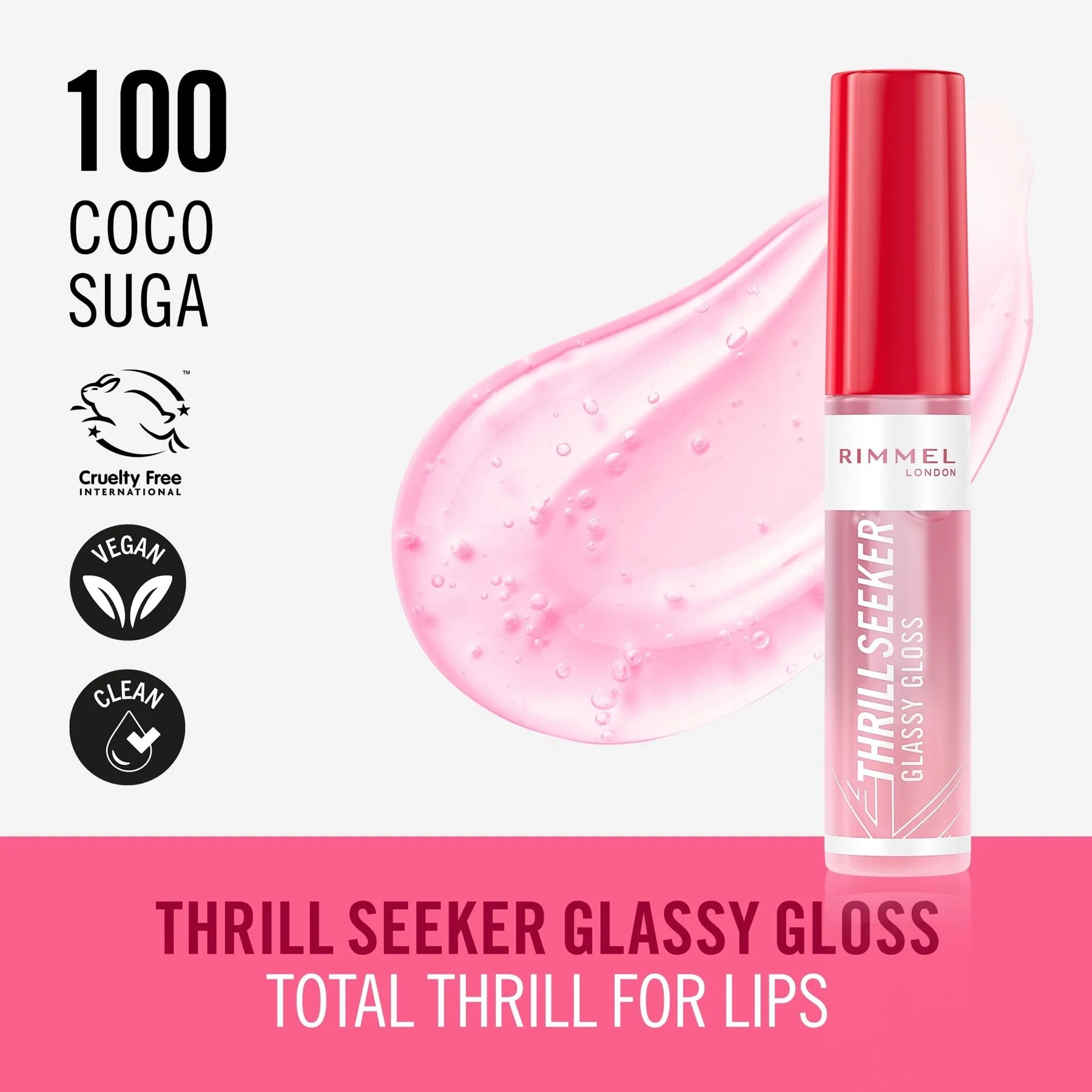 Rimmel Thrill Seeker Glassy Gloss Lip Gloss 10ml - Image 2
