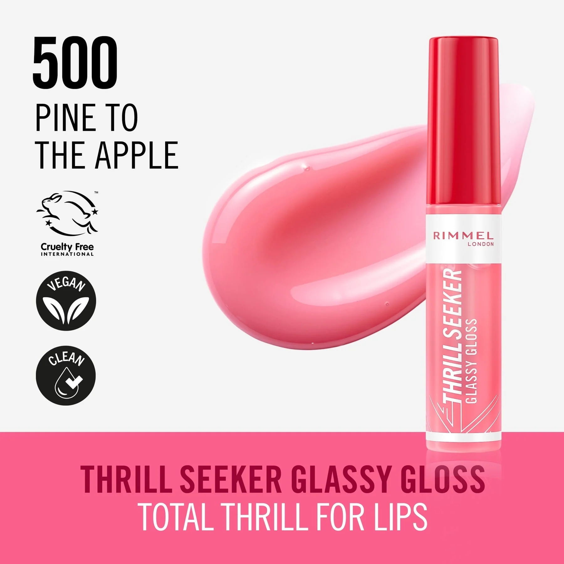 Rimmel Thrill Seeker Glassy Gloss Lip Gloss 10ml - Image 34