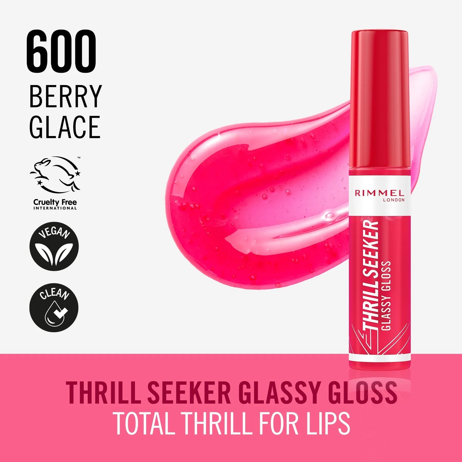 Rimmel Thrill Seeker Glassy Gloss Lip Gloss 10ml - Image 42