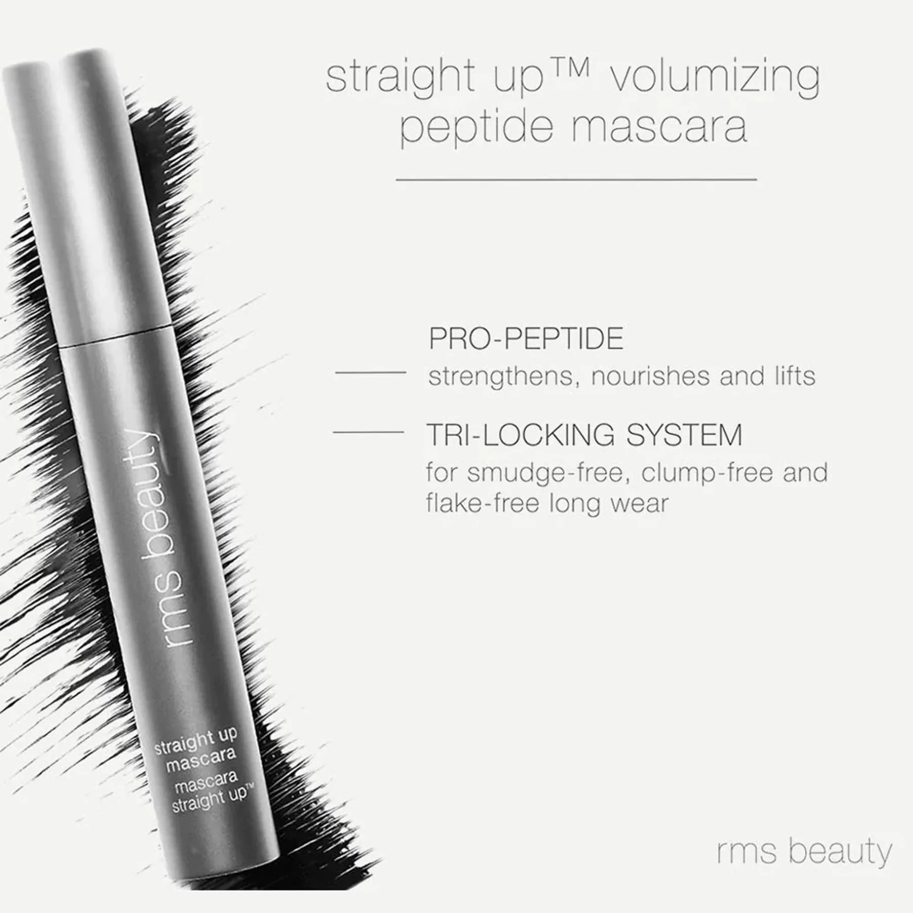RMS Beauty Straight Up Volumizing Peptide Mascara 10 ml - Image 6