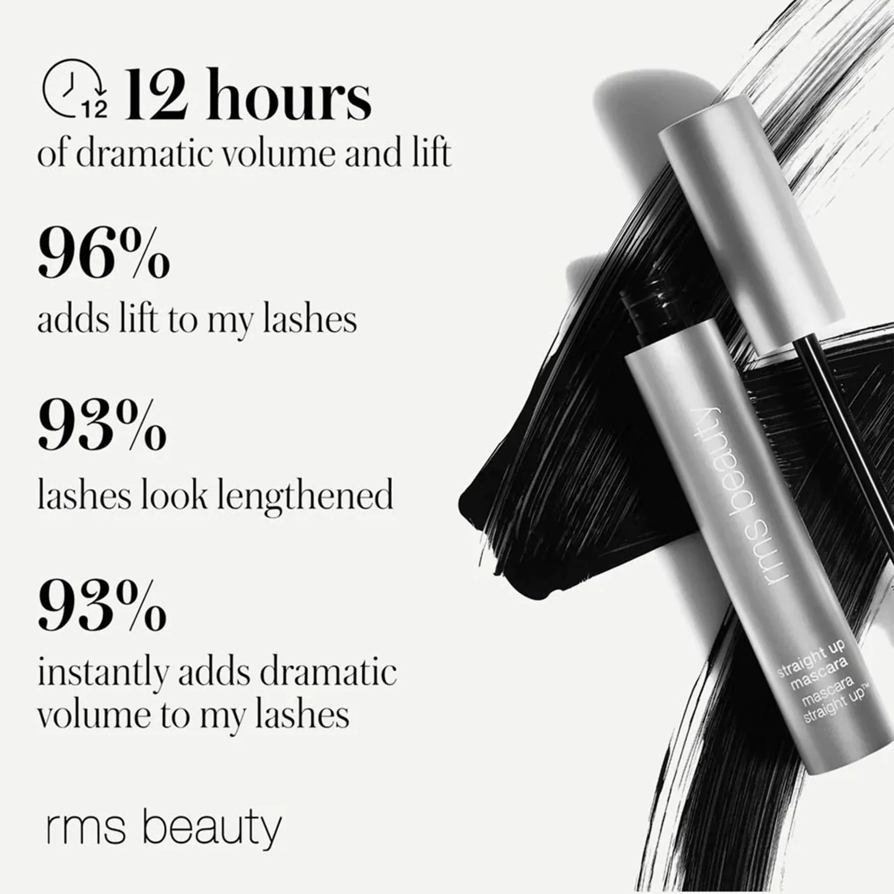 RMS Beauty Straight Up Volumizing Peptide Mascara 10 ml - Image 7