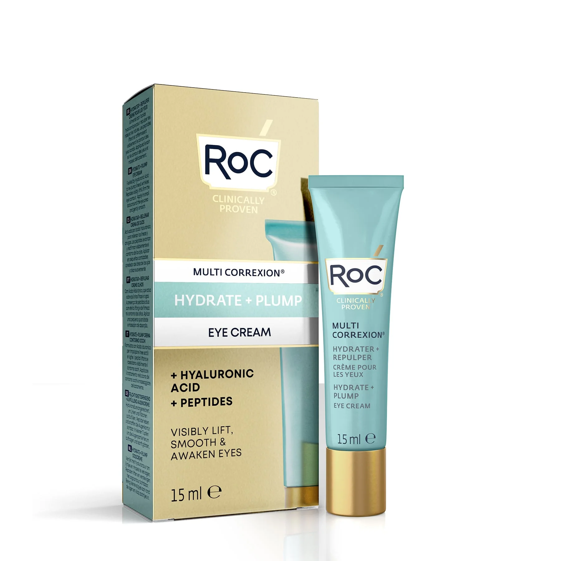 RoC Multi Correxion Hydrate + Plump Eye Gel Cream 15ml - Image 2