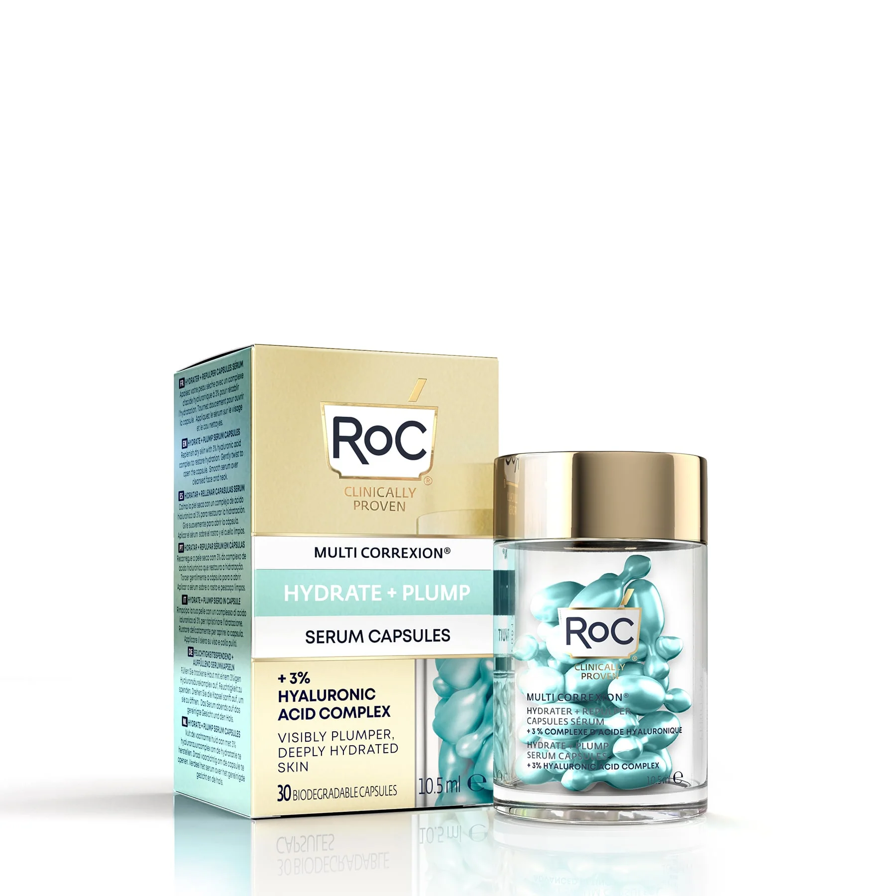 RoC Multi Correxion Hydrate + Plump Serum 30 Capsules - Image 3