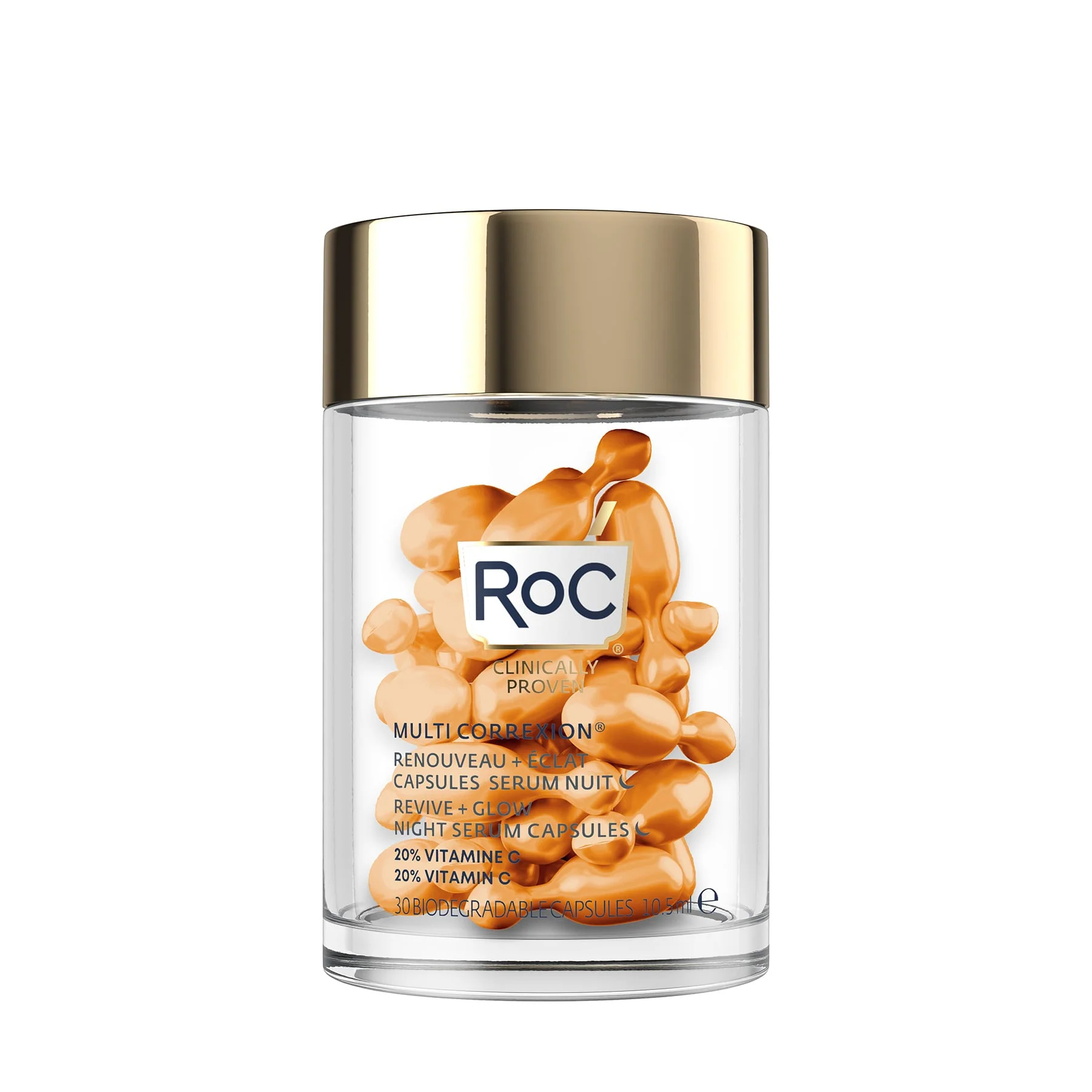 RoC Multi Correxion Revive & Glow Vitamin C Night Serum 30 Capsules - Image 3