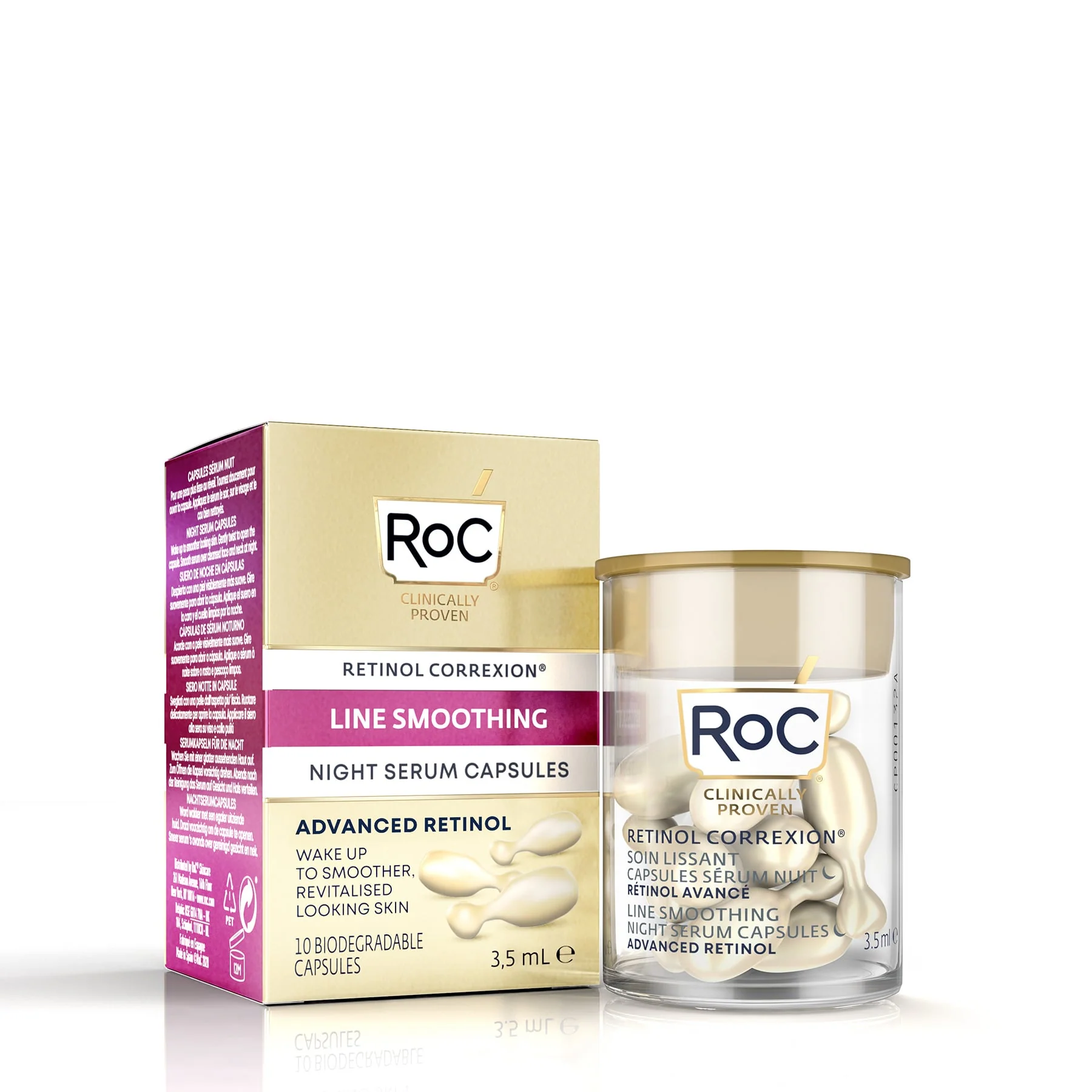 RoC Retinol Correxion Line Smoothing Night Serum 10 Capsules - Image 3