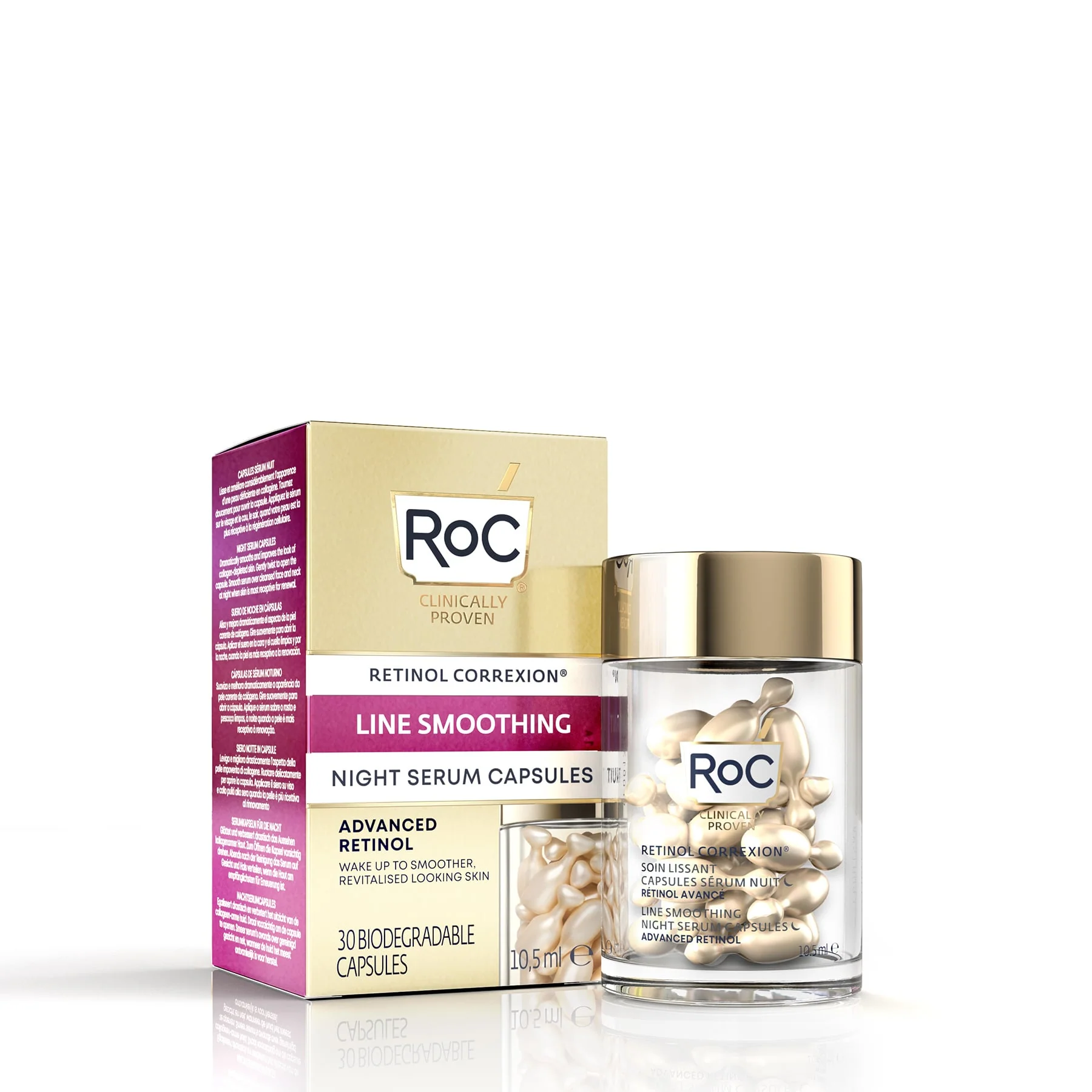 RoC Retinol Correxion Line Smoothing Night Serum 30 Capsules - Image 2