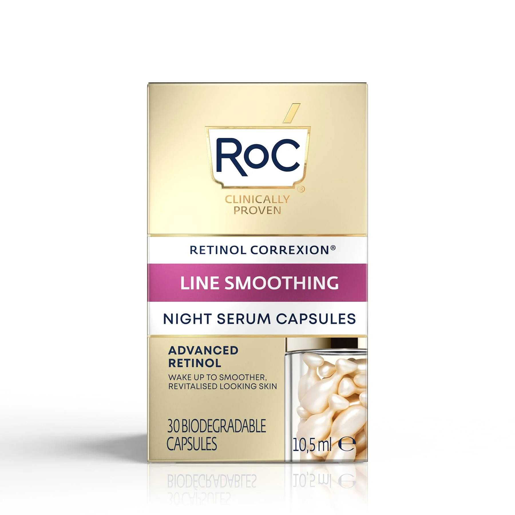RoC Retinol Correxion Line Smoothing Night Serum 30 Capsules - Image 3