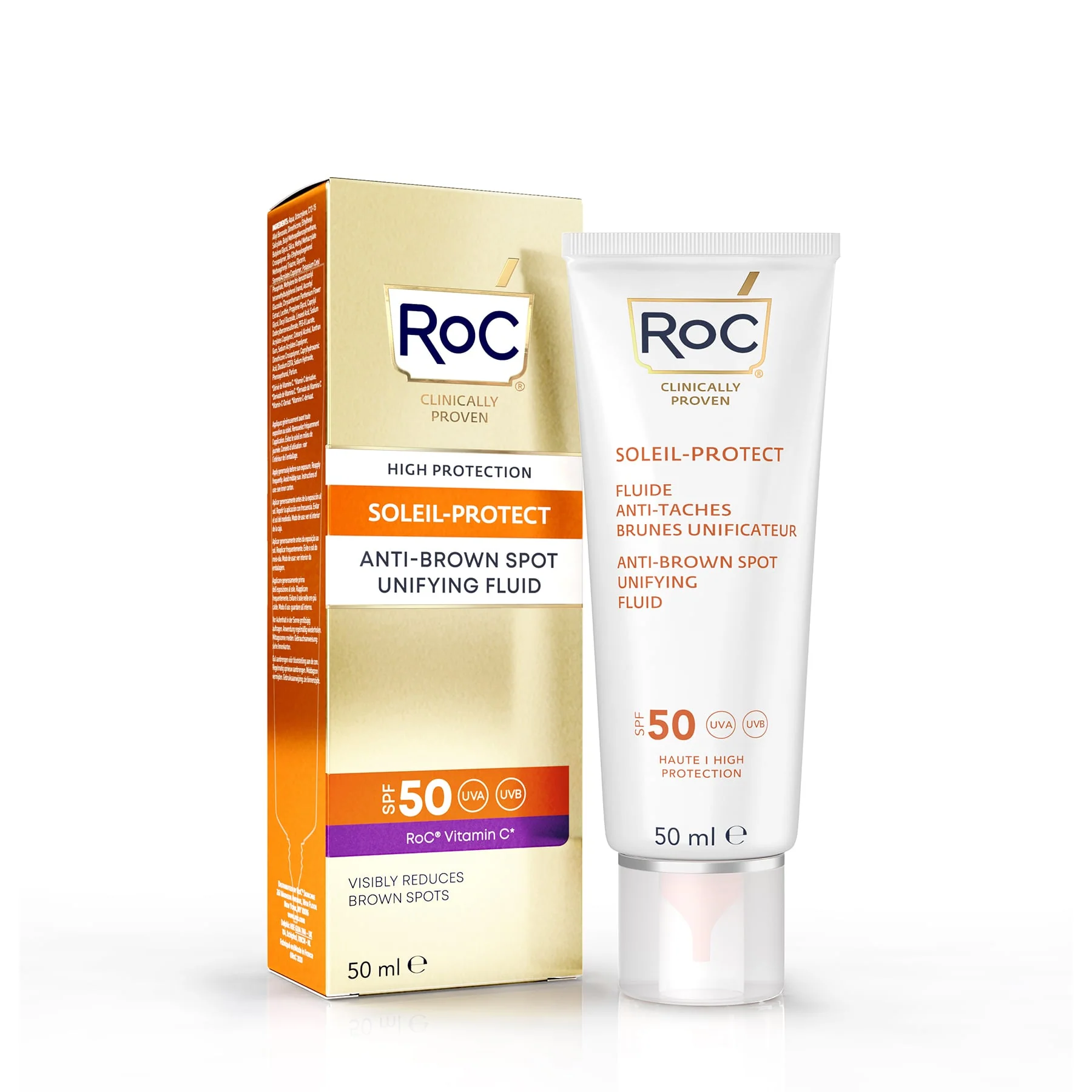 RoC Soleil-Protect Anti–Brown Spots Unifying Fluid SPF 50 50ml - Image 3