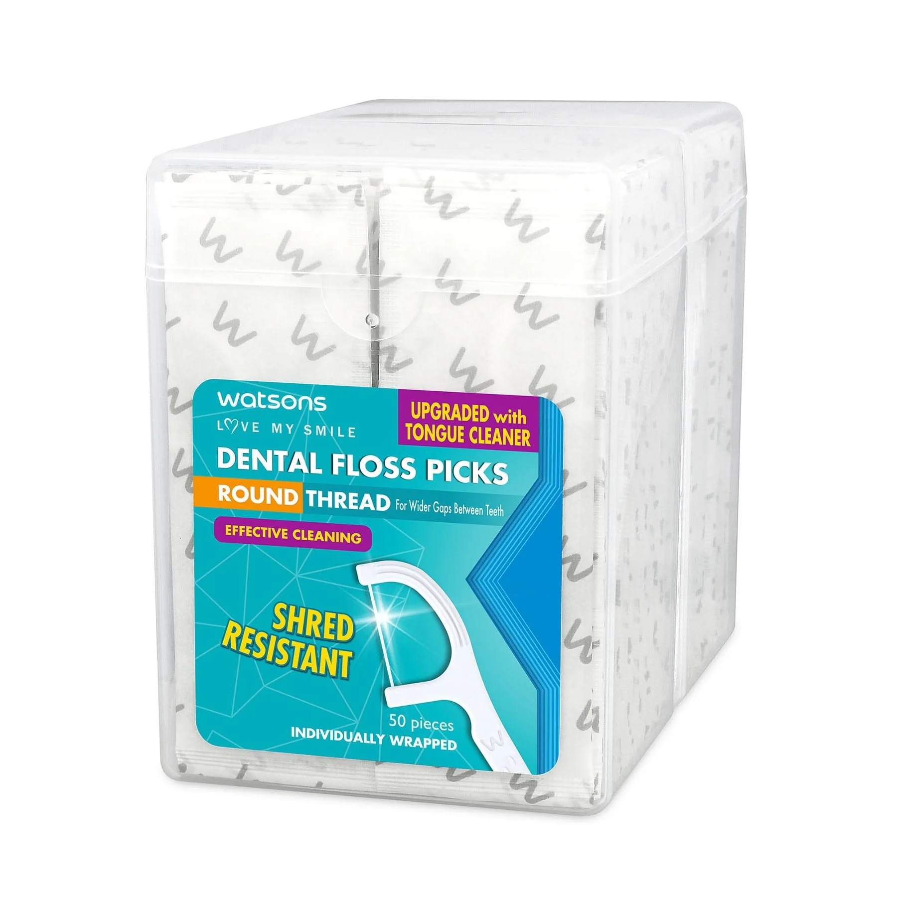 Round Thread Dental Floss Picks with Tongue Cleaner - Image 4
