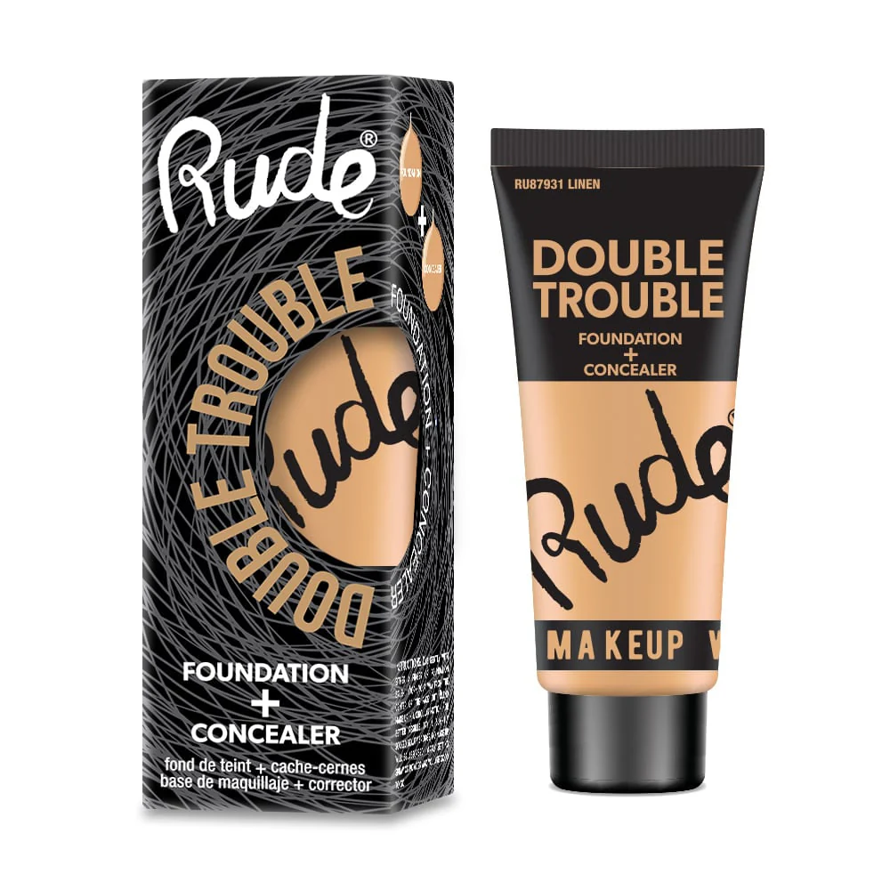 Rude Double Trouble Natural Finish Foundation + Concealer 30ml - Image 3