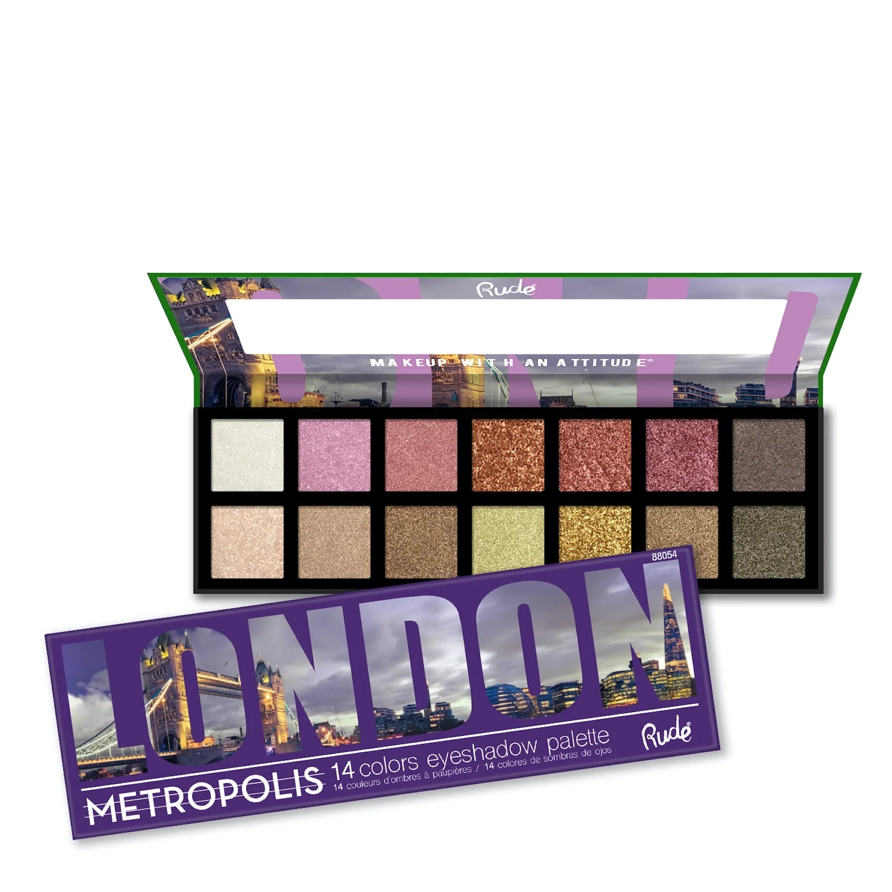 Rude Metropolis Eyeshadow Palette - 14 shades - Image 3