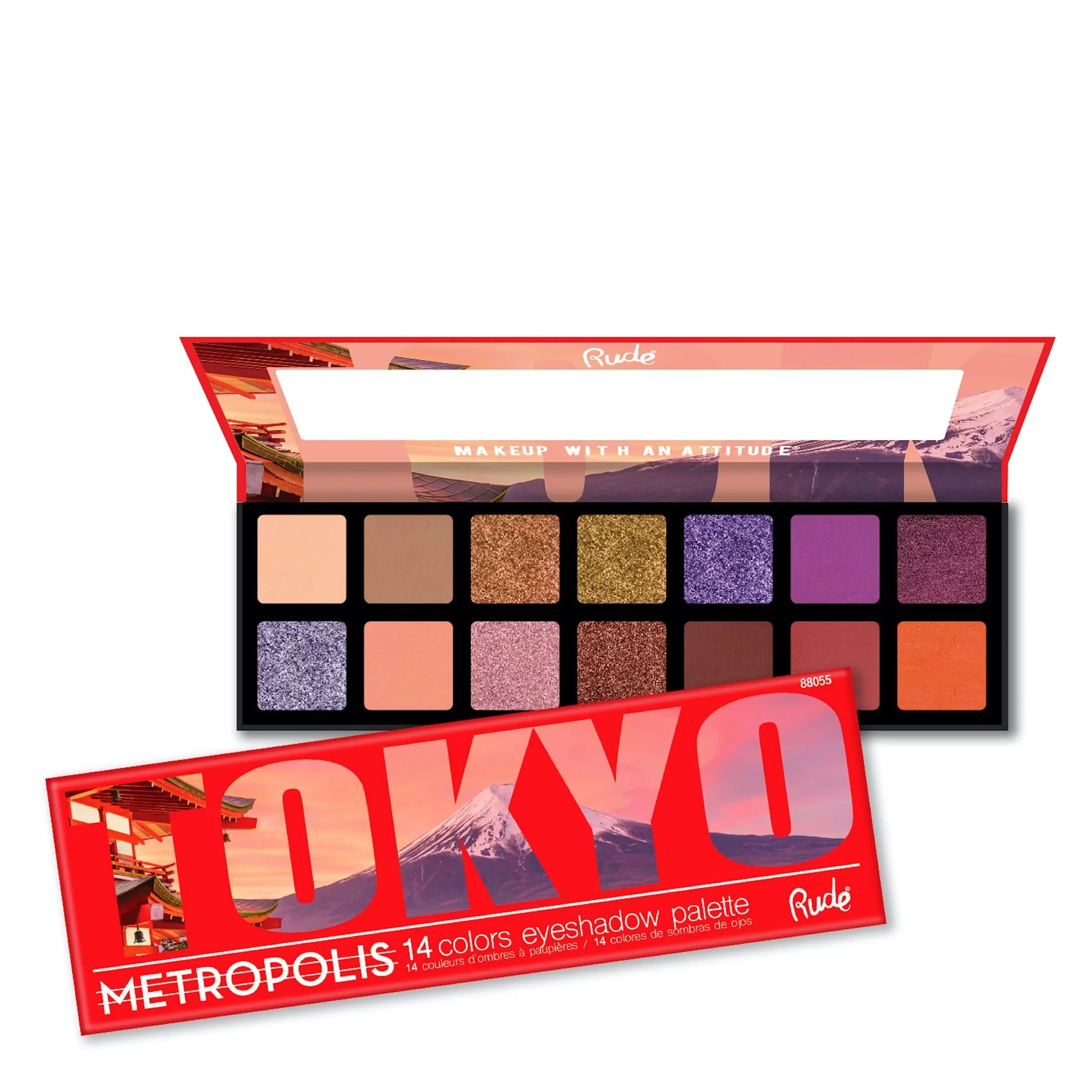 Rude Metropolis Eyeshadow Palette - 14 shades - Image 4