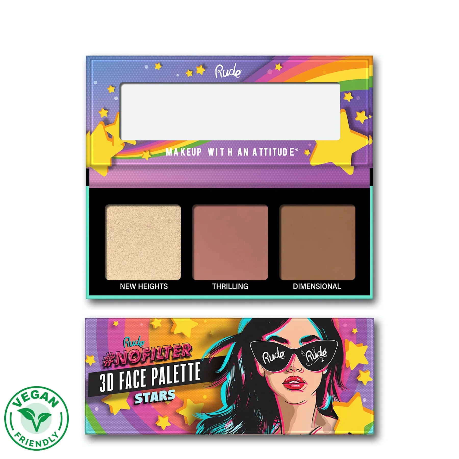 Rude NoFilter 3D Palette 9.9g - Image 4
