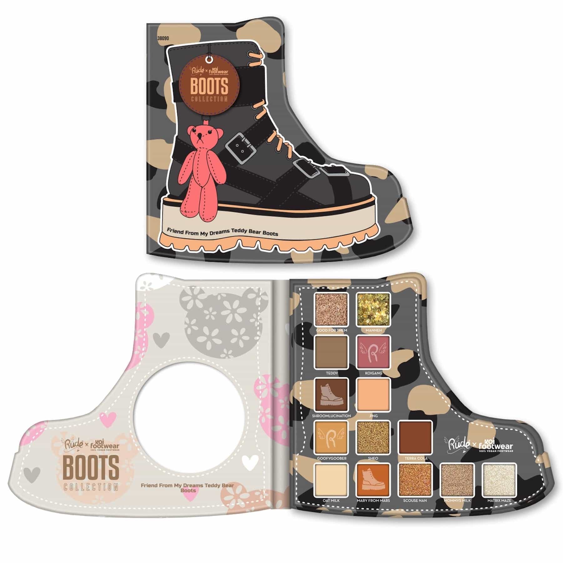 Rude x Koi Footwear Boots Collection Eyeshadow Palette - 14 shades - Image 4