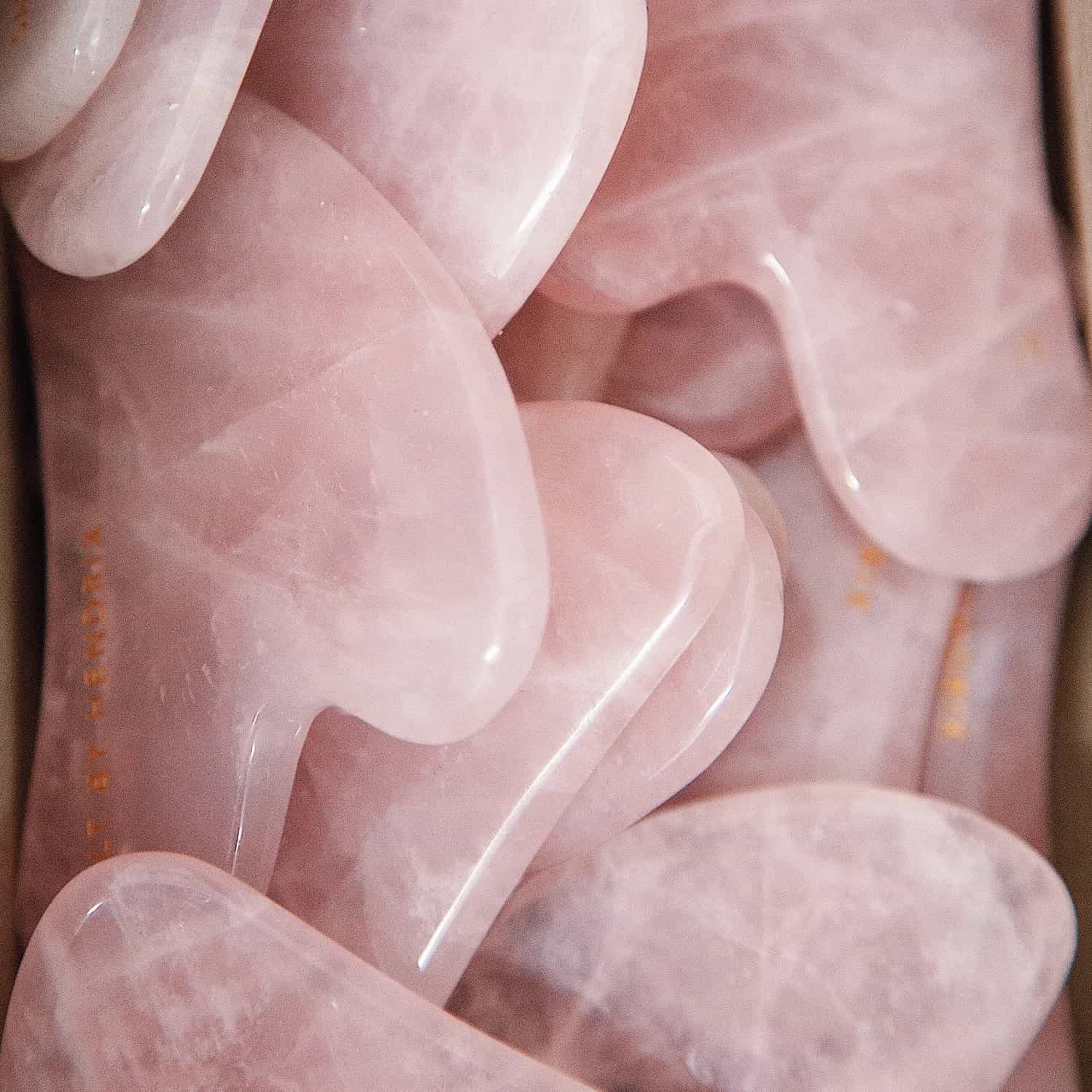 Salt by Hendrix Rising Sun Gua Sha Face Sculpting Tool Rose Quartz 1pc - Image 4