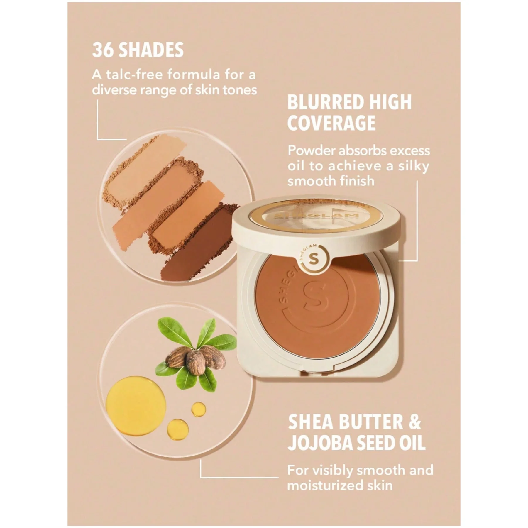 Sheglam High Coverage Powder Foundation 11g - Image 31