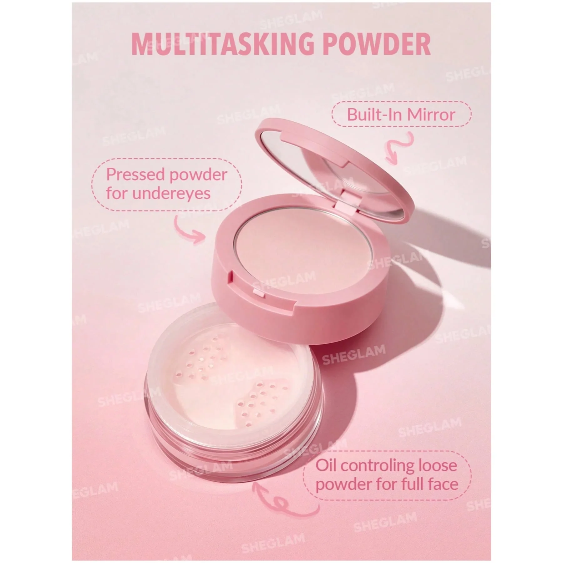 Sheglam Insta-Ready Face & Under Eye Setting Powder Duo - Image 4