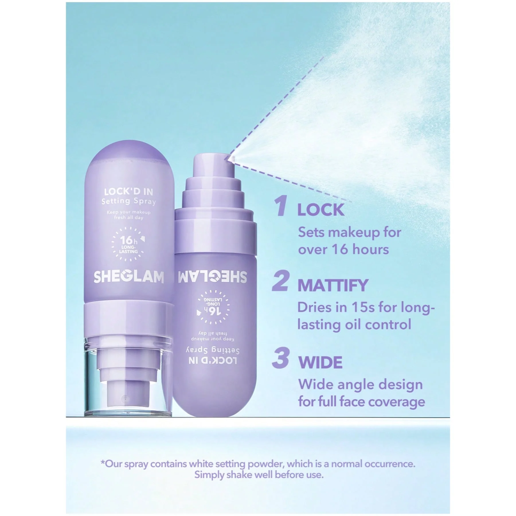 Sheglam Lock-in Matte Makeup Setting Spray, 55 Ml - Image 4