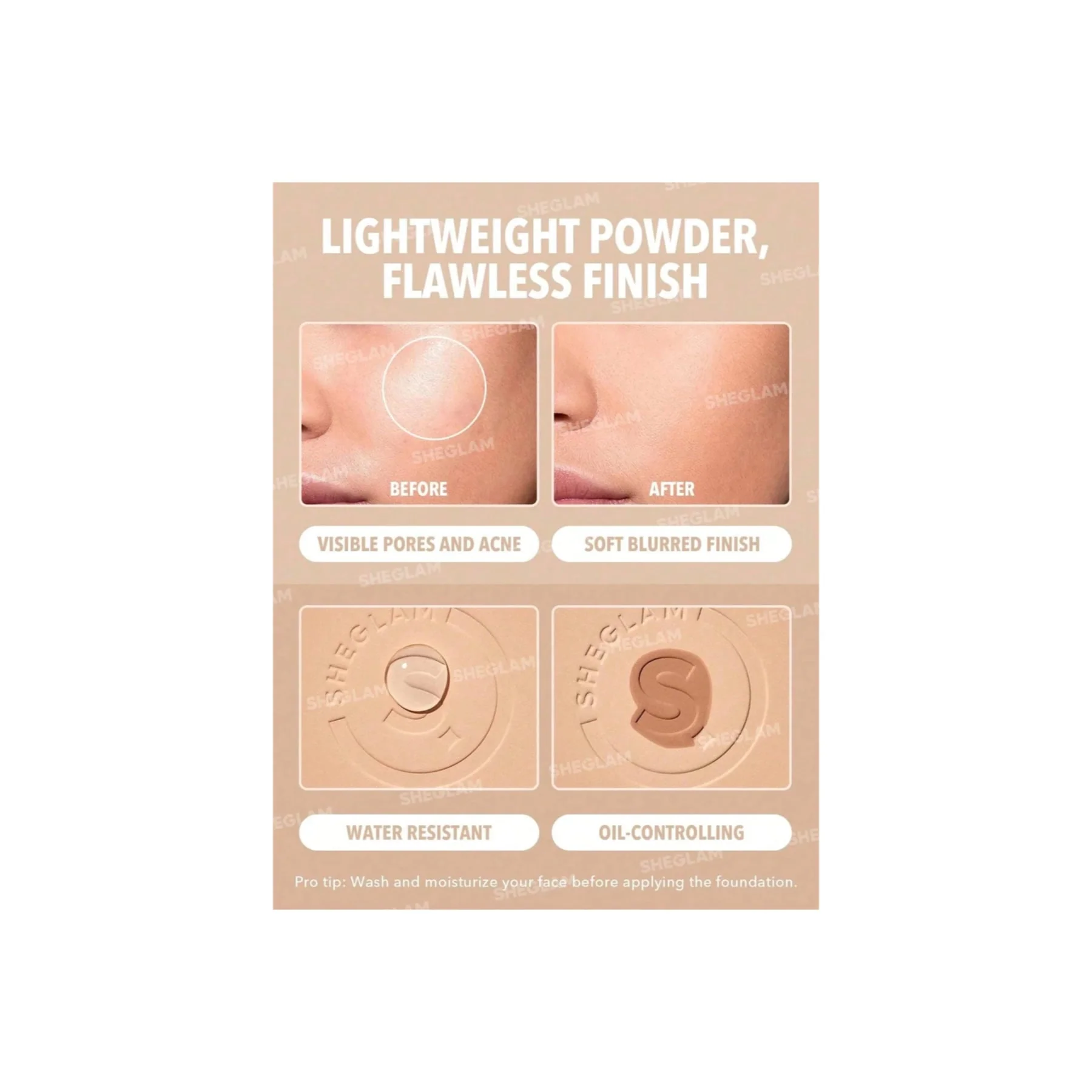 Sheglam Skin-Focus High Coverage Powder Foundation - Image 5