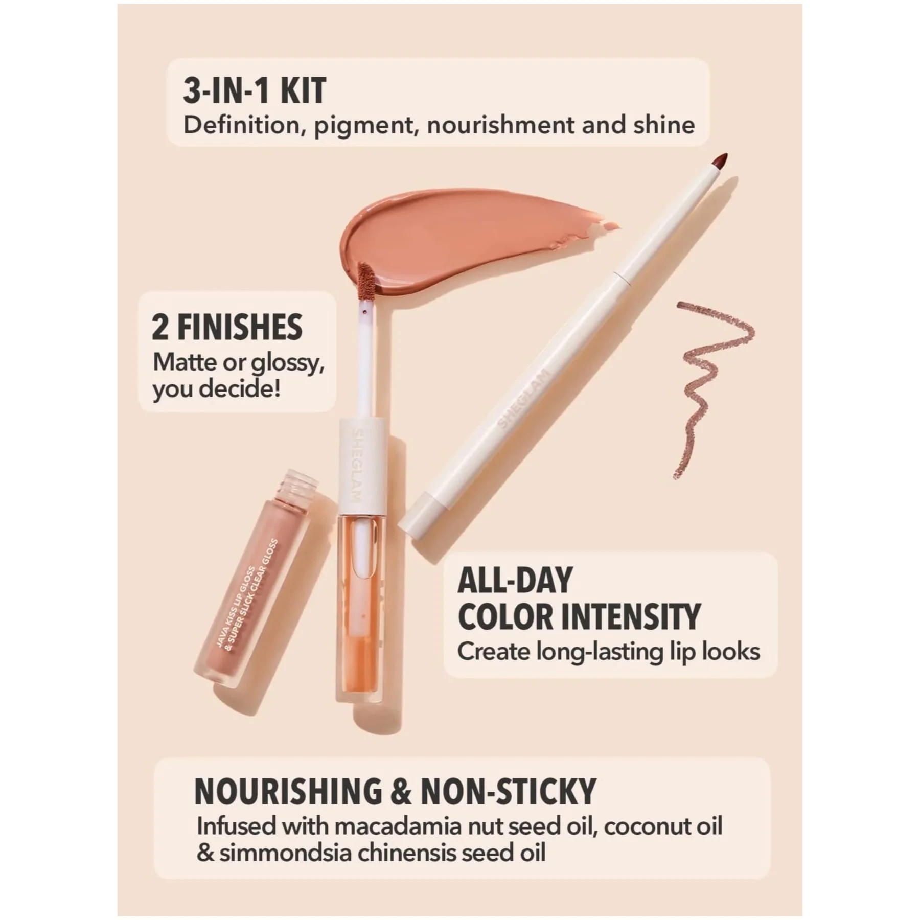Sheglam Soft 90'S Glam Lip Liner And Lip Duo Set - Image 4