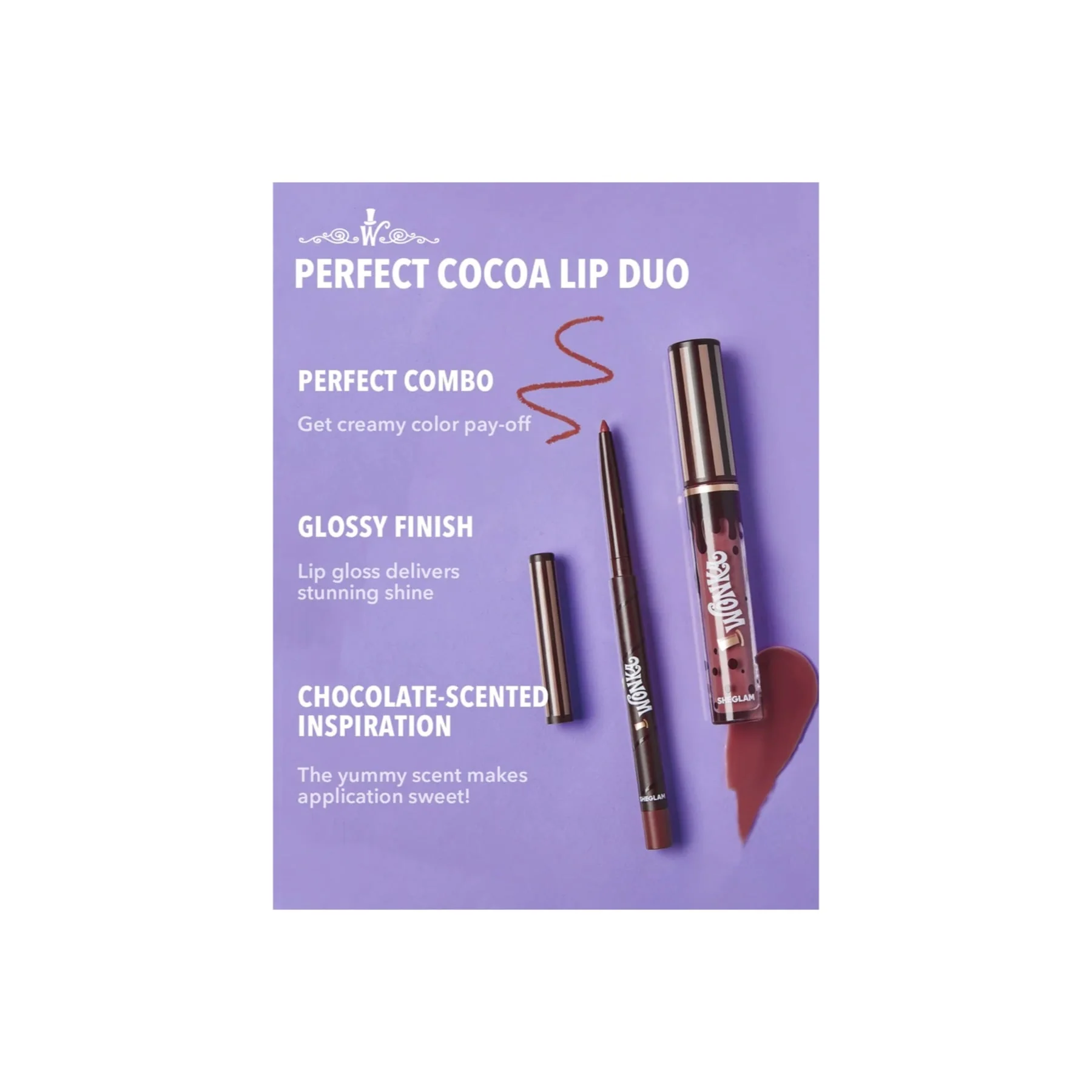 Sheglam Willy Wonka Cocoa Kiss Lip Duo - Image 11