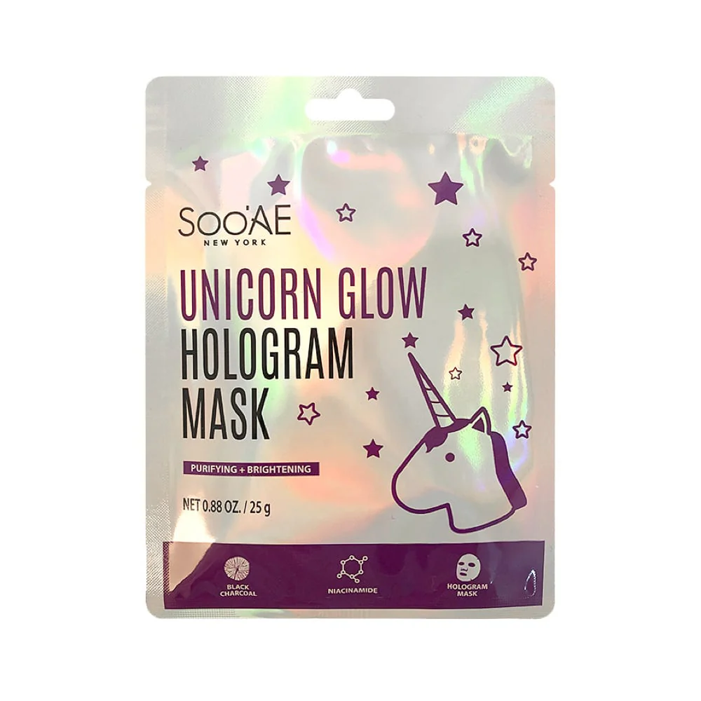 Soo'Ae Glow Hologram Detoxifying Sheet Mask Unicorn
